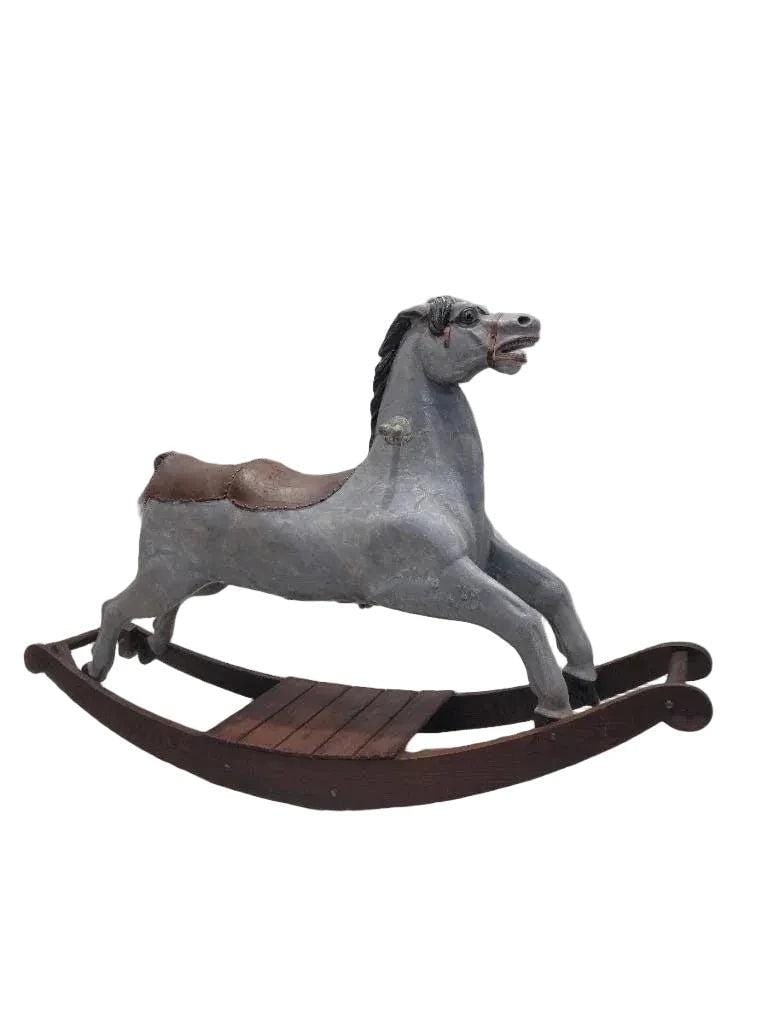 Antique French Double Seater Carousel Rocker Horse - 2