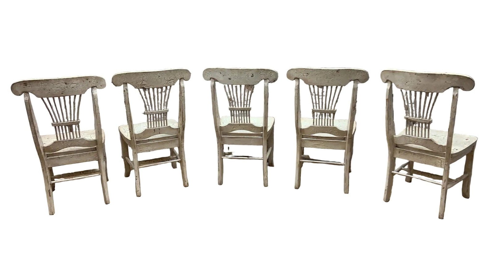 Vintage Farmhouse Style Distressed Dining Chairs - Set of 5 - 3