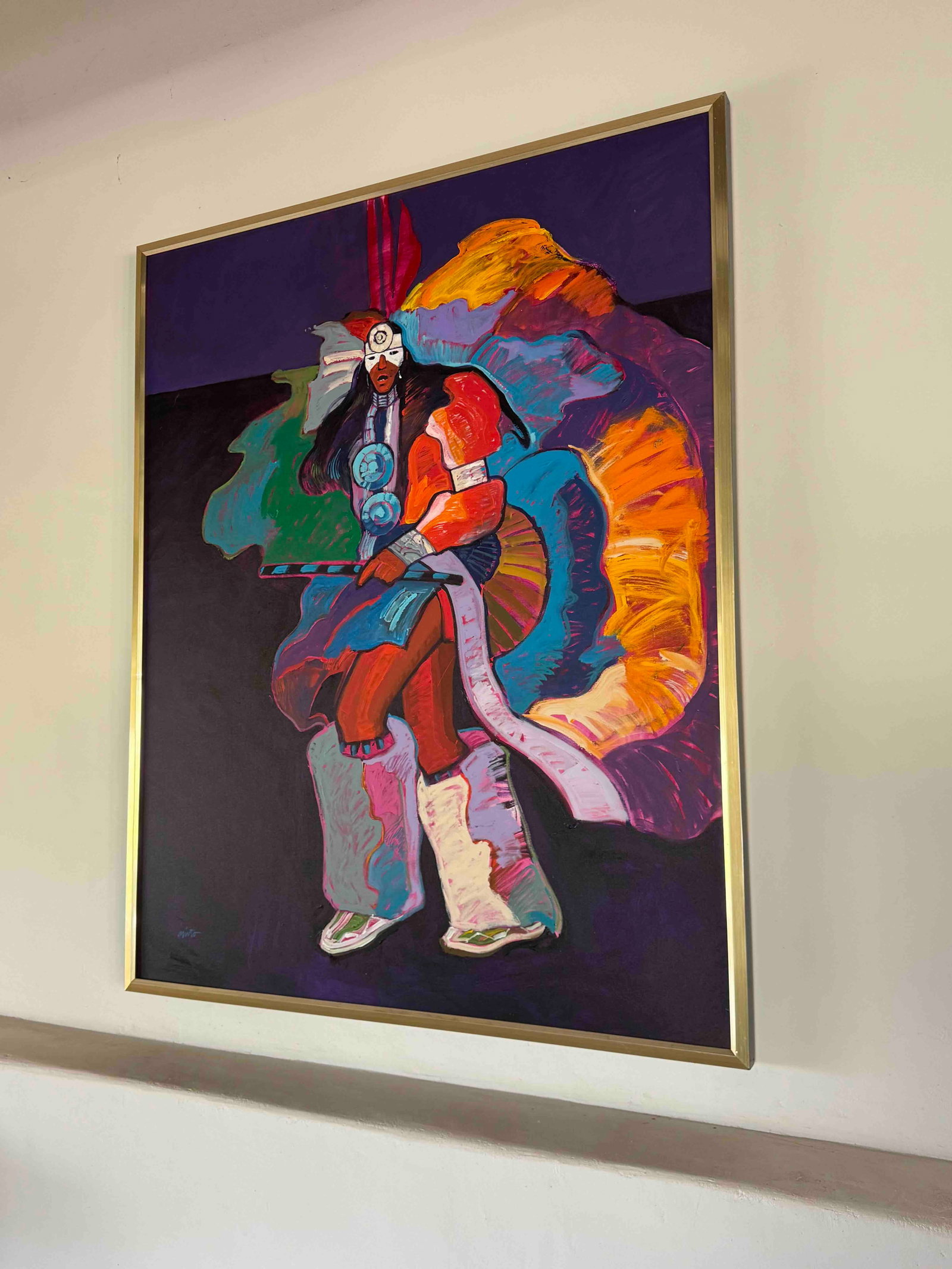 John Nieto (1936 - 2018), Anadarko Fancy Dancer, 1988, Acrylic on Canvas - 11