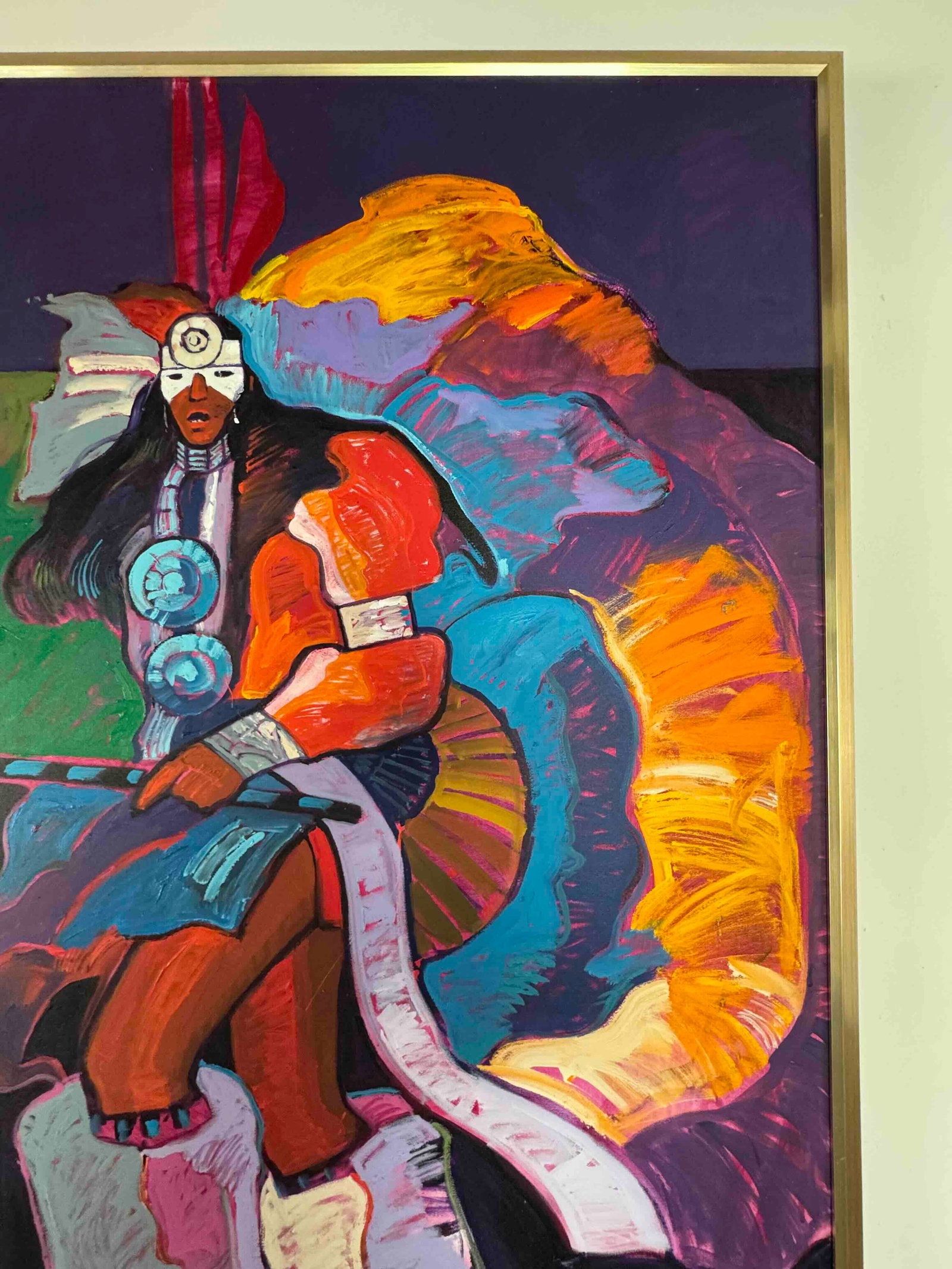 John Nieto (1936 - 2018), Anadarko Fancy Dancer, 1988, Acrylic on Canvas - 2