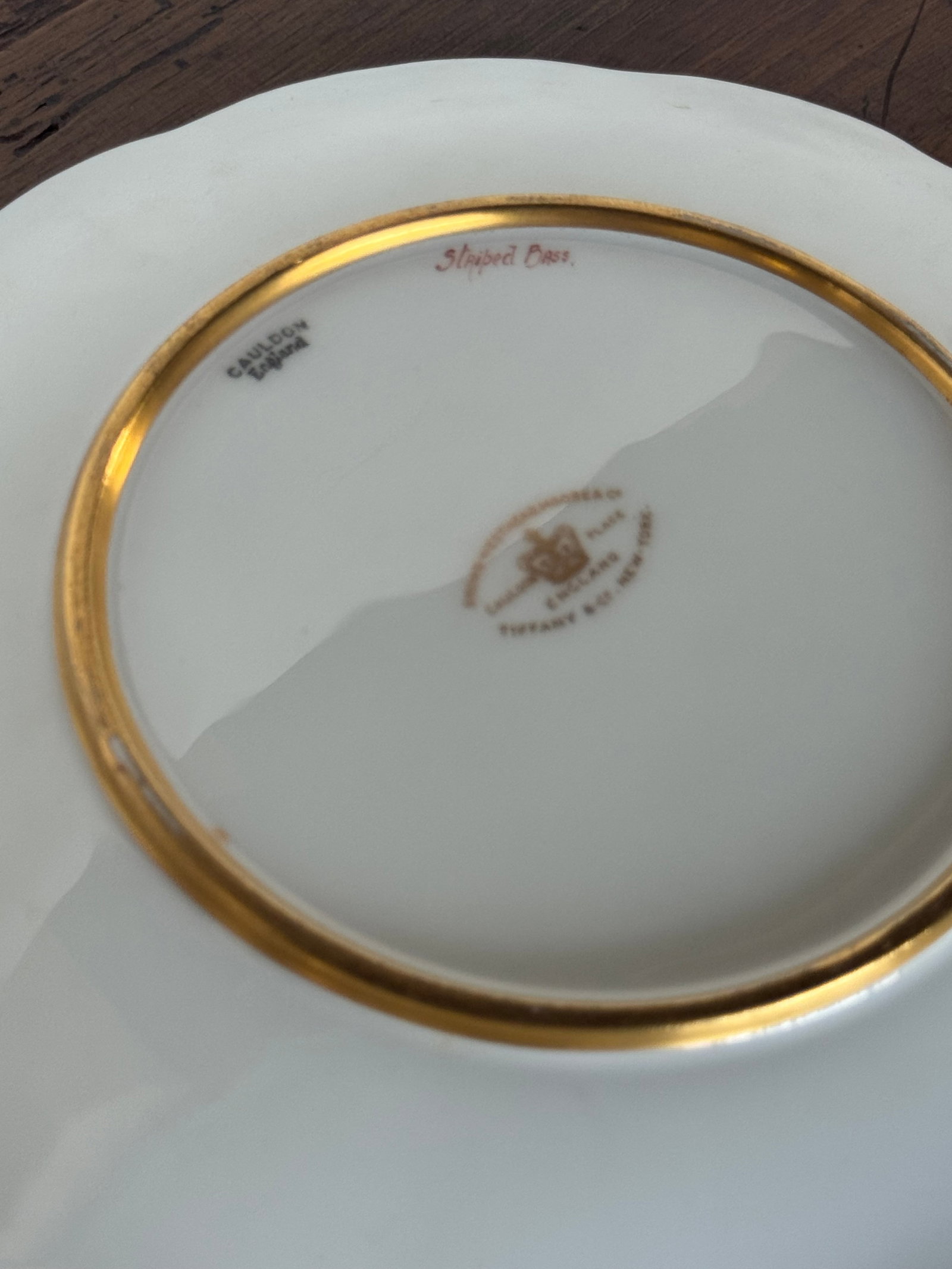 Set of Six Royal Cauldon for Tiffany & Co. Hand-Painted Fish Plates - 7