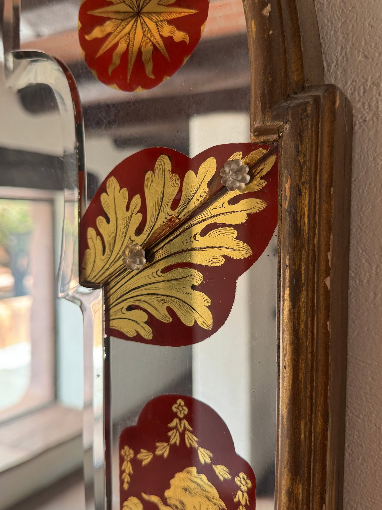 Italian Reverse Glass Mirror, Possibly 19th Century - 7