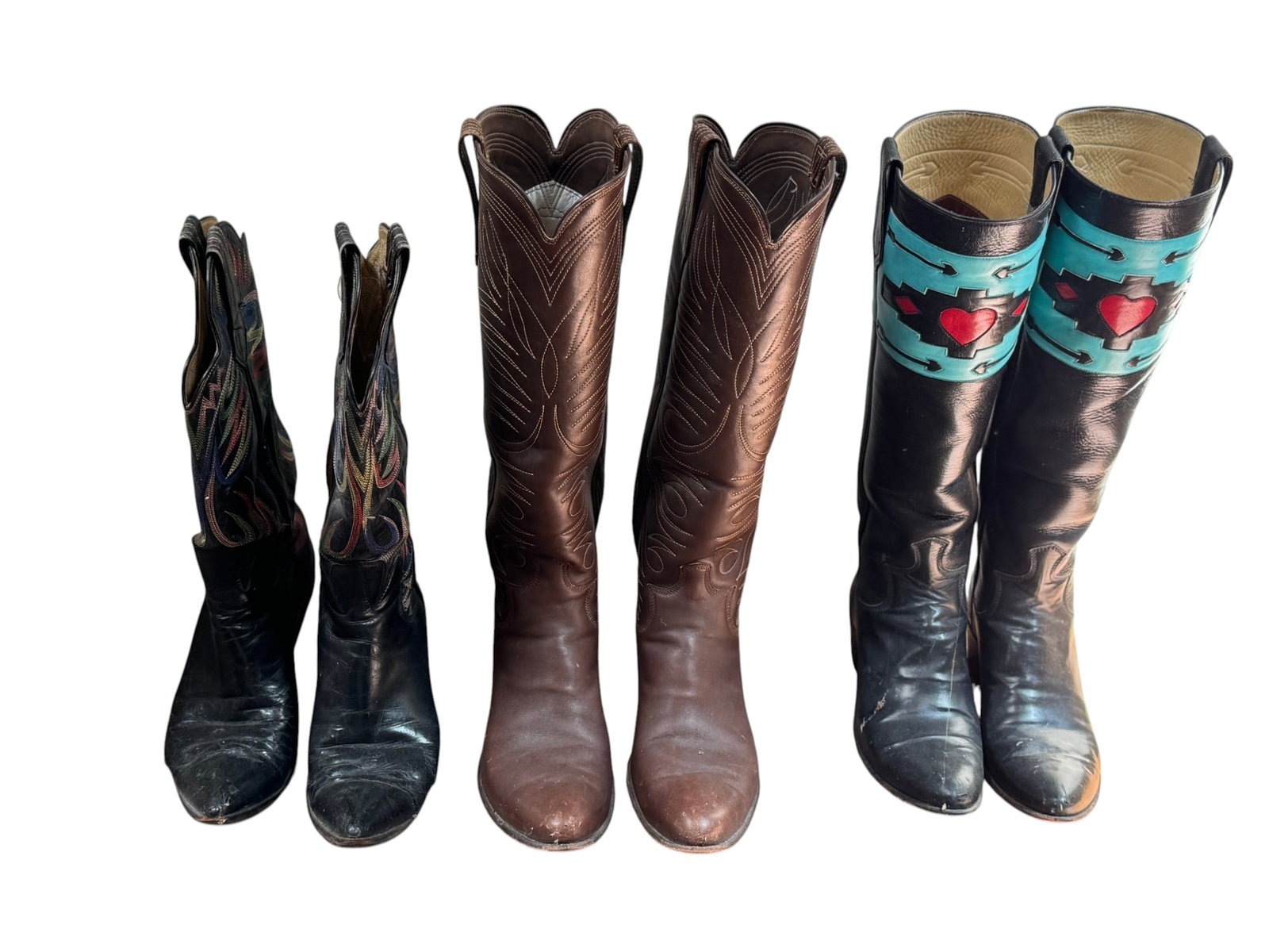 Collection of Three Pairs of Vintage Western Boots (1 of 3)