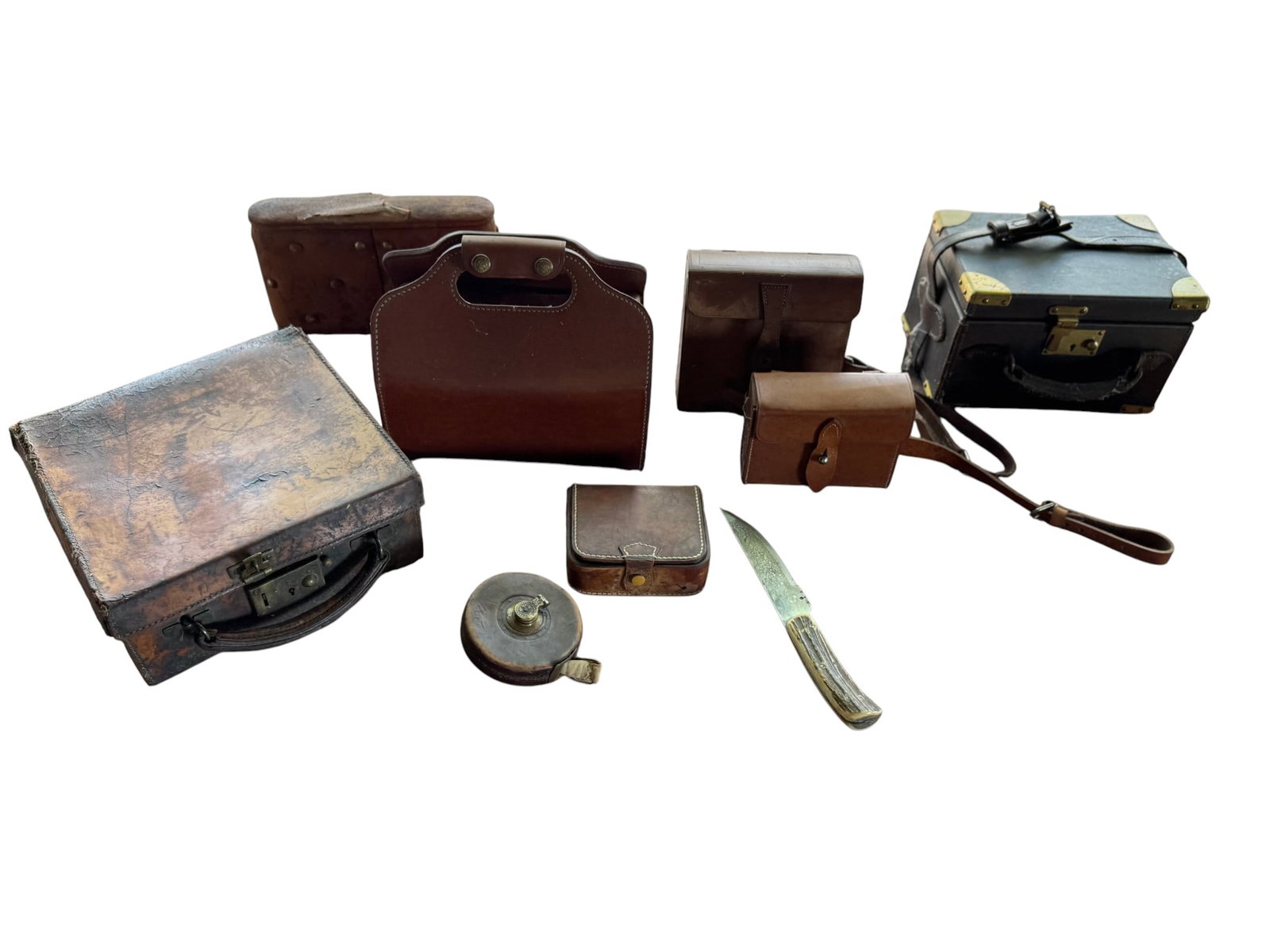 Collection of Vintage Leather Travel Cases and Accessories (1 of 6)