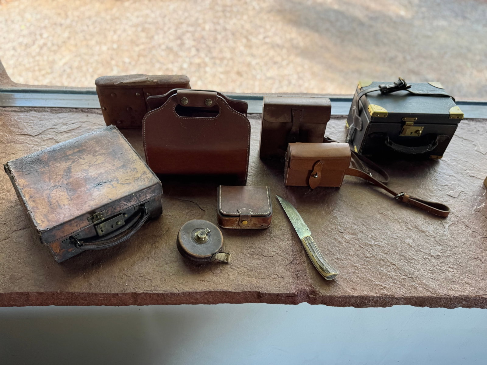 Collection of Vintage Leather Travel Cases and Accessories - 2