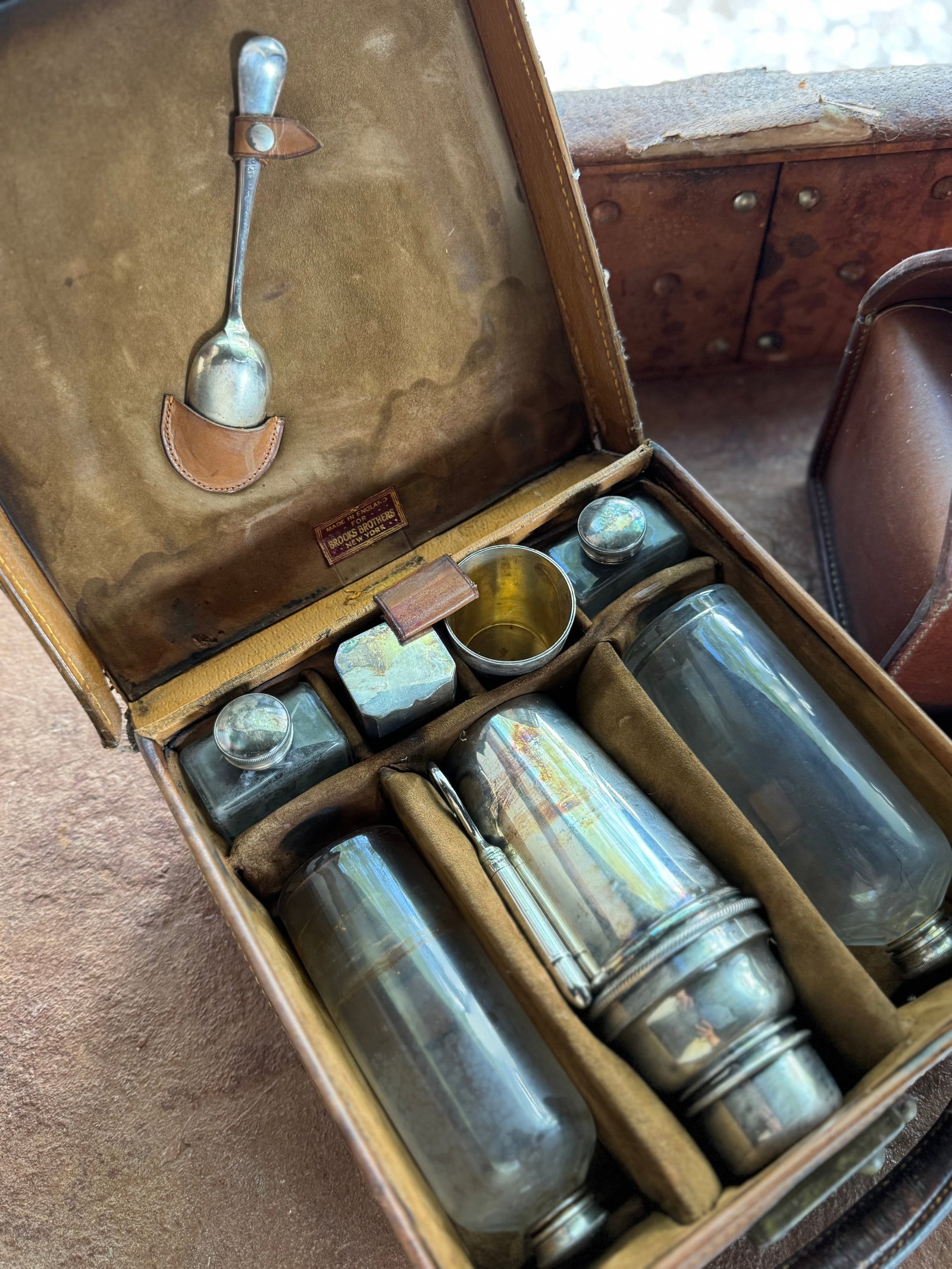 Collection of Vintage Leather Travel Cases and Accessories - 4
