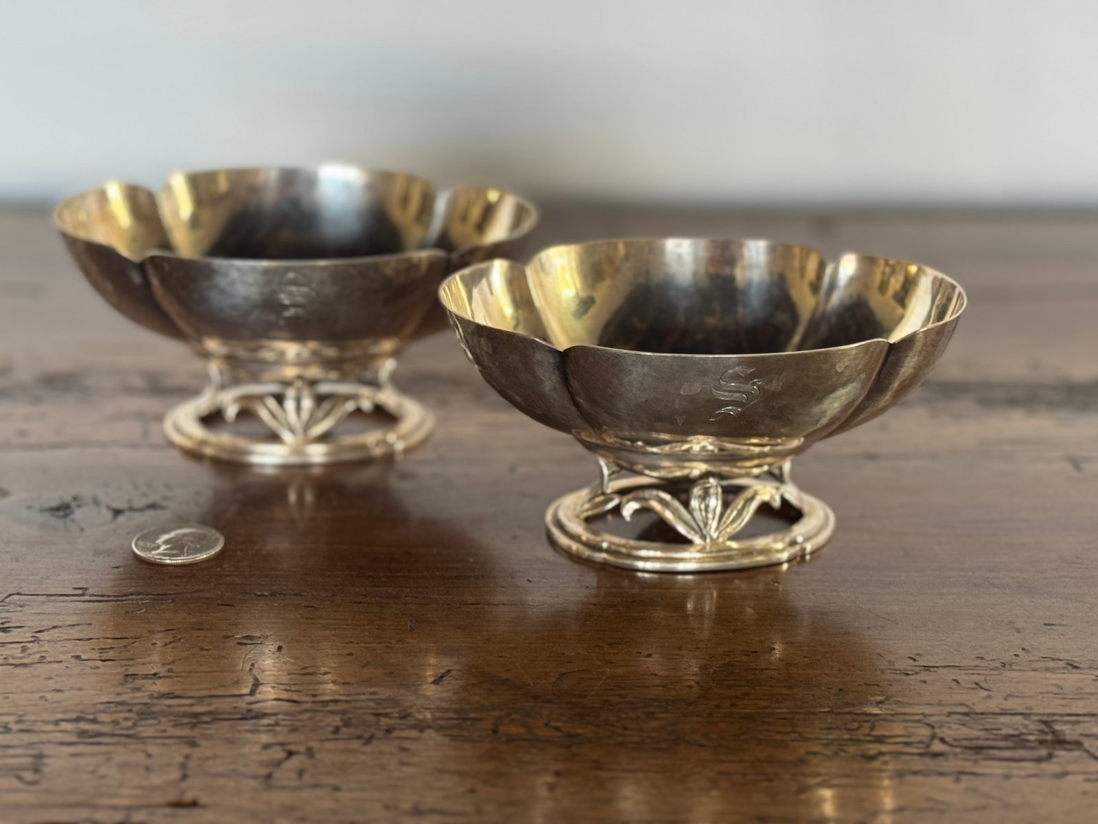 Pair of Gorham Sterling Silver Individual Nut Dishes, Early 20th Century - 6
