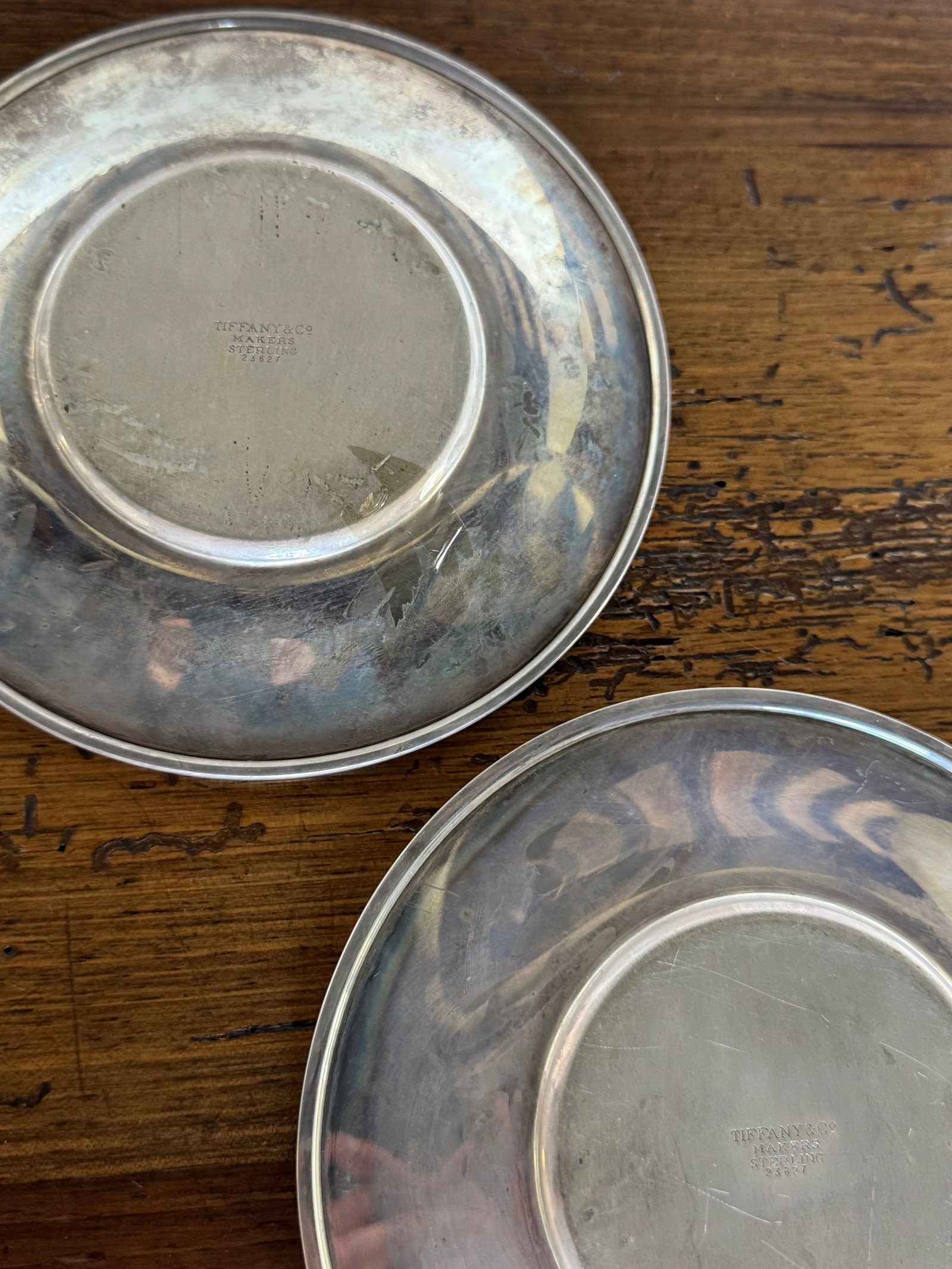 Pair of Tiffany & Co. Sterling Silver Demitasse Cup Holders with Spode Bone China Cups - 5