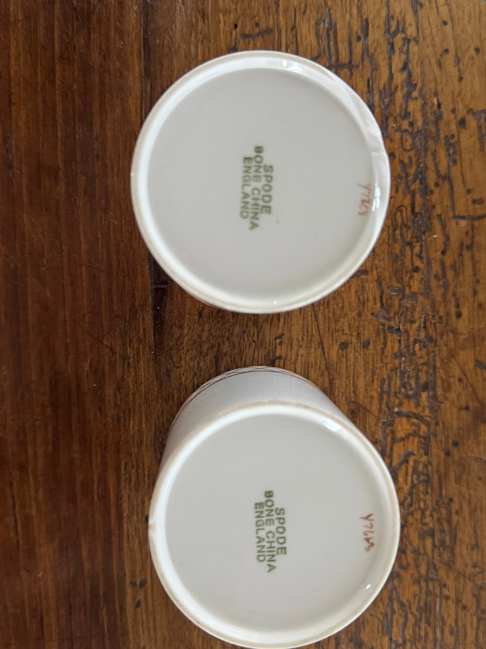 Pair of Tiffany & Co. Sterling Silver Demitasse Cup Holders with Spode Bone China Cups - 6