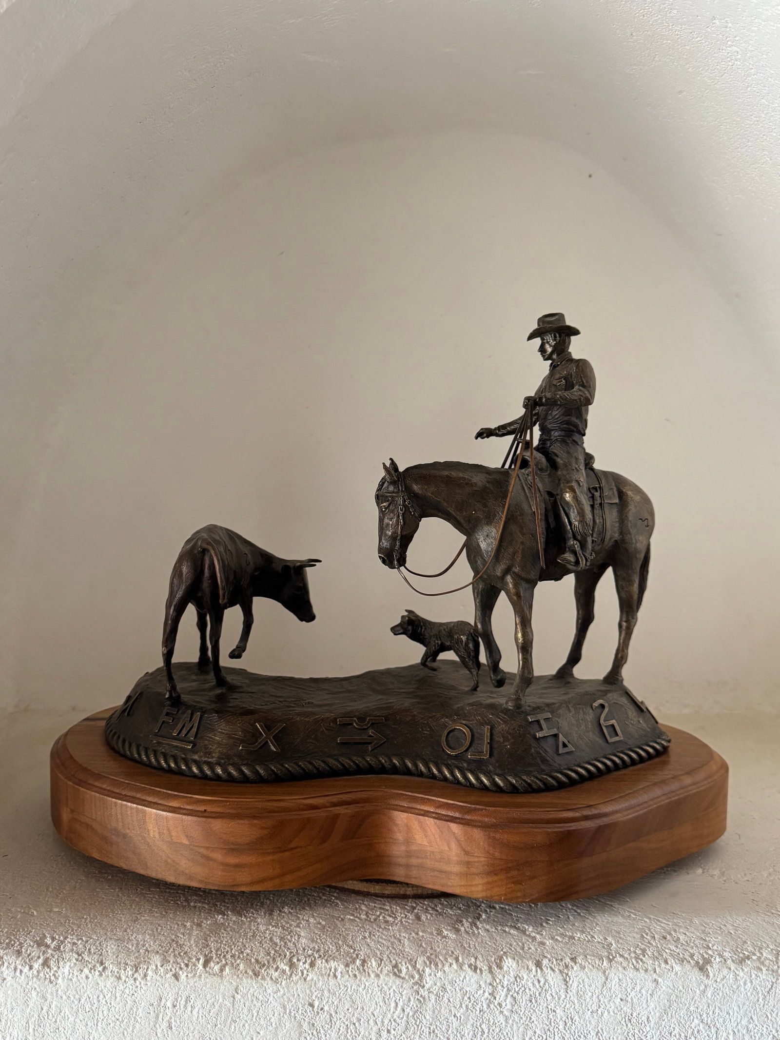 Ellen Moss, Bronze Sculpture, "Checking I.D." - 5
