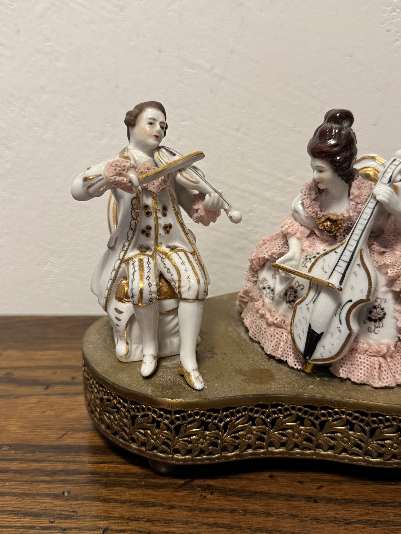 Porcelain Musical Figurine of 18th Century Musicians - 3