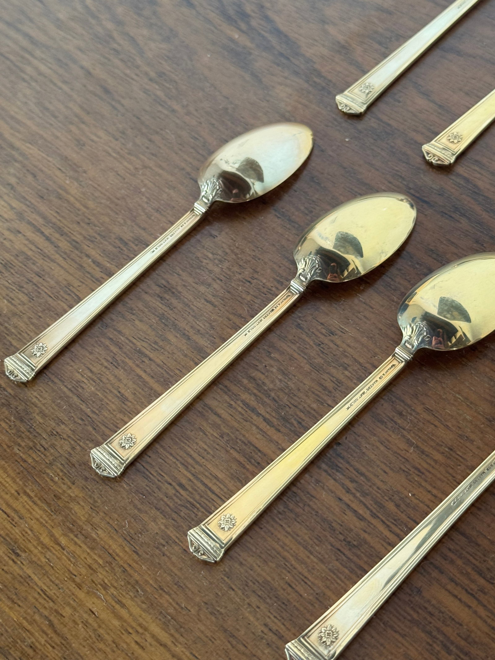 Set of Twelve Tiffany & Co. 14k Gold Demitasse Spoons in Original Roll - 5