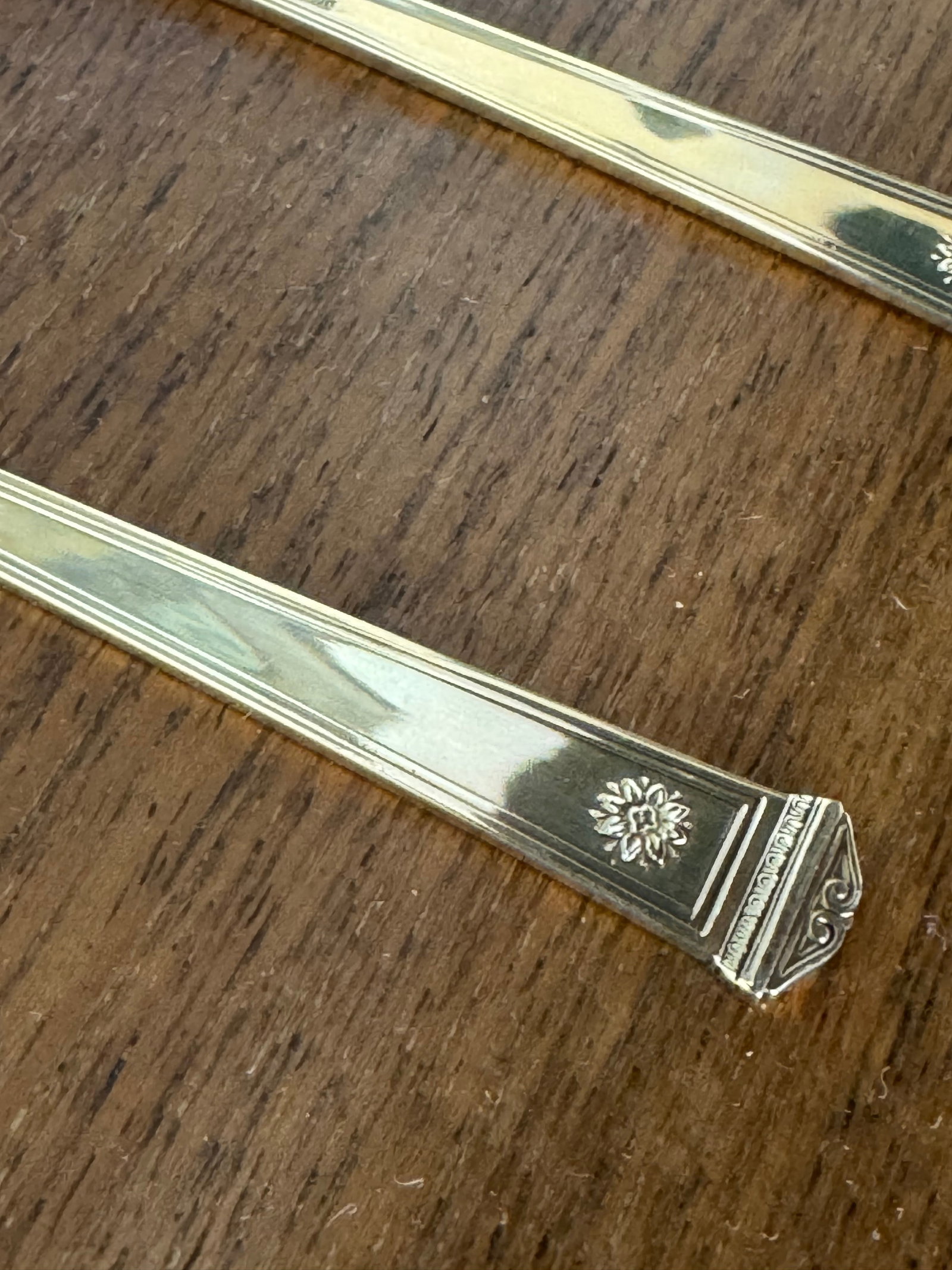 Set of Twelve Tiffany & Co. 14k Gold Demitasse Spoons in Original Roll - 7