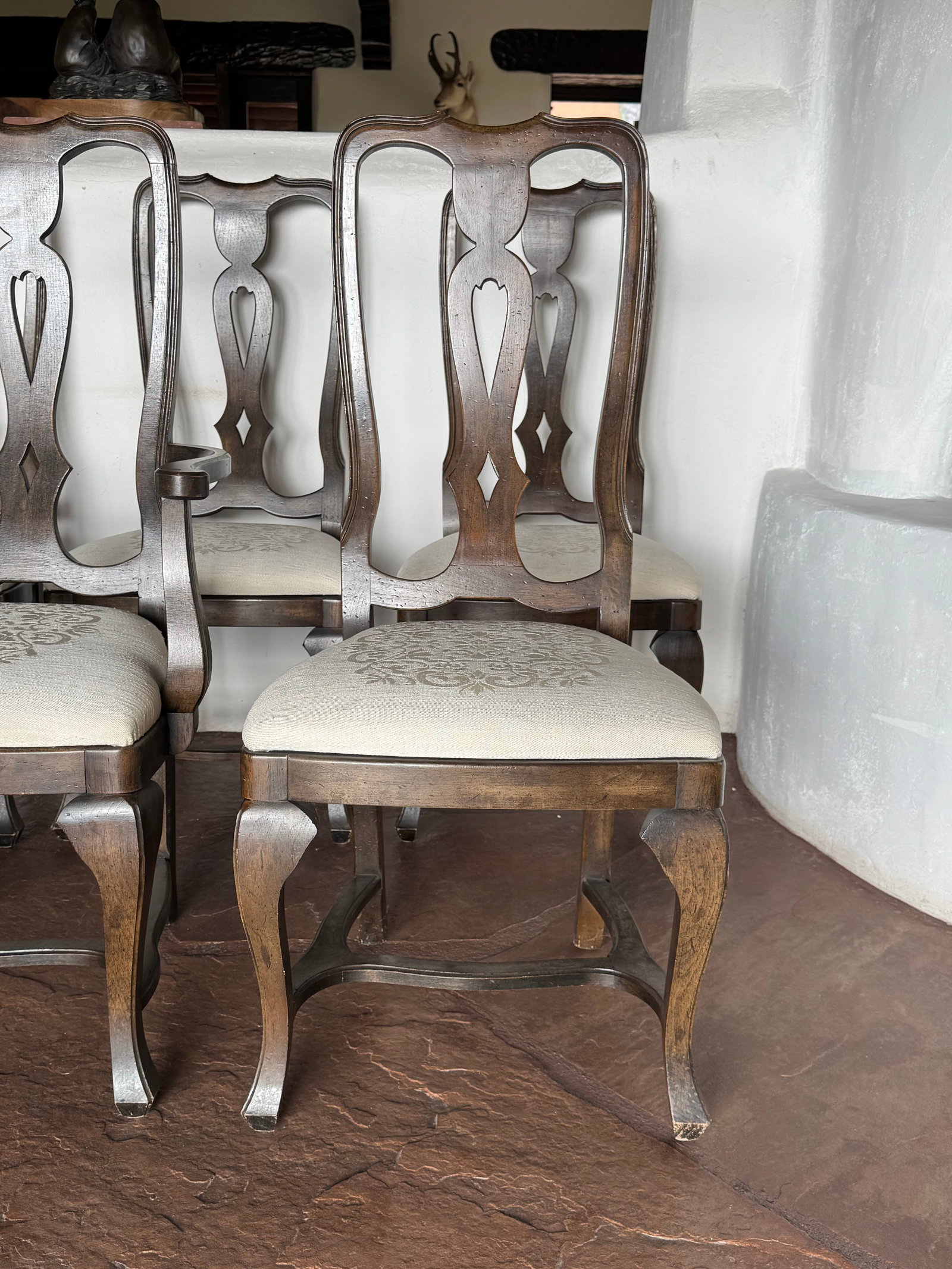 Set of Eight Traditional Dining Chairs by Henredon - 3