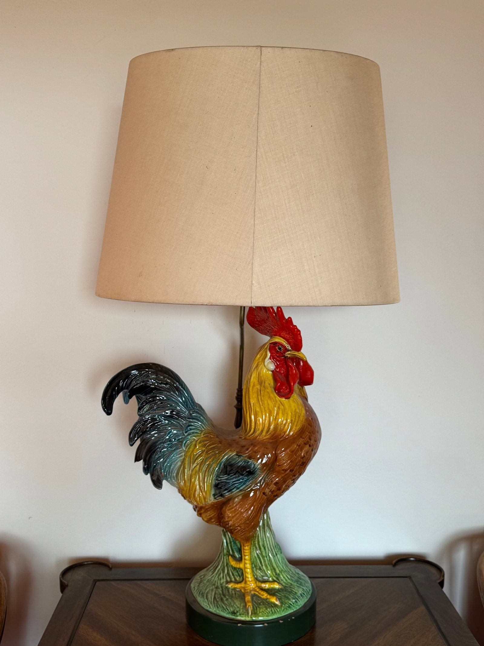 Vintage Ceramic Rooster Table Lamp - 2