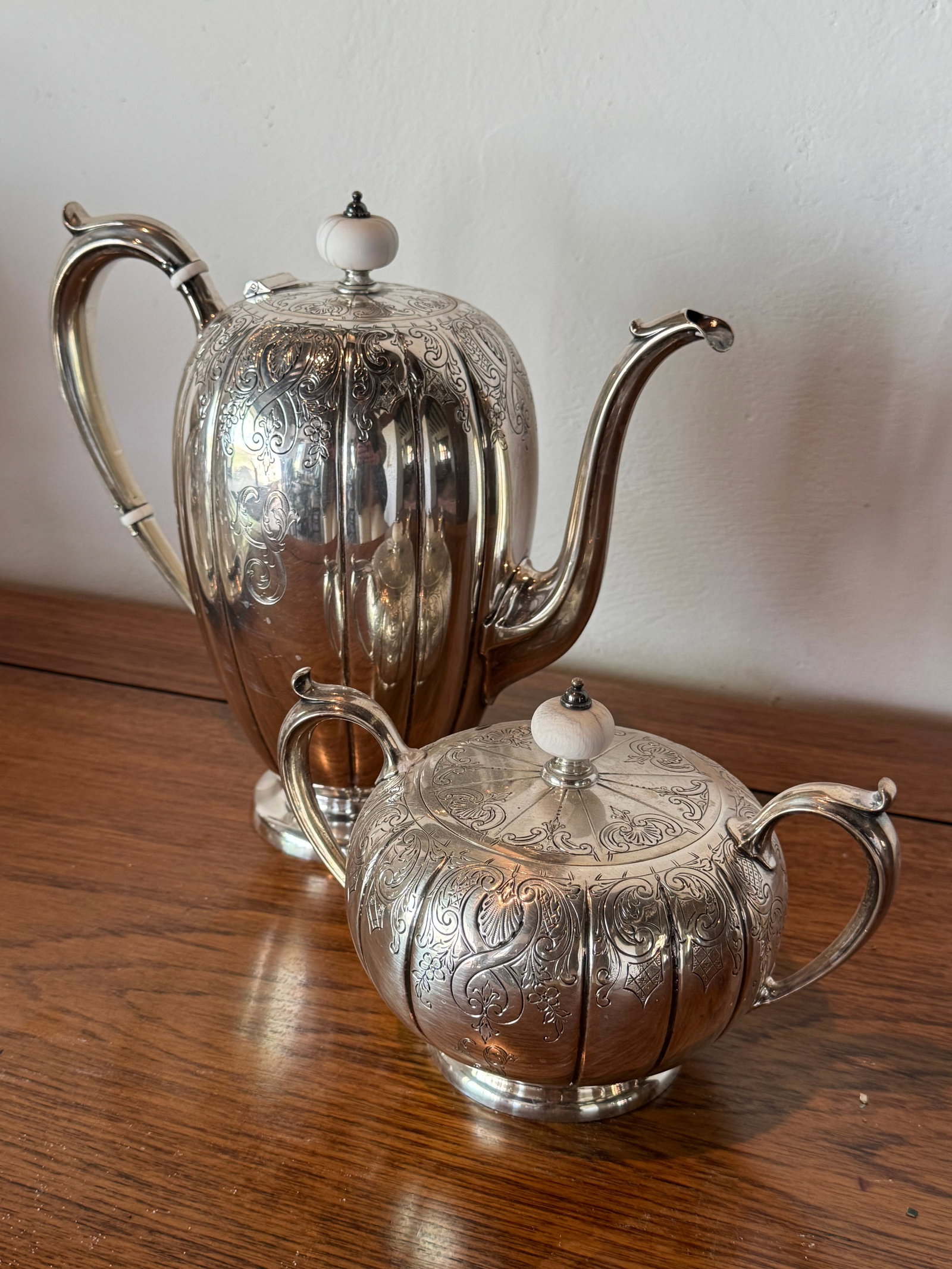 Gorham Sterling Silver Seven-Piece Tea and Coffee Service & Tray - 4