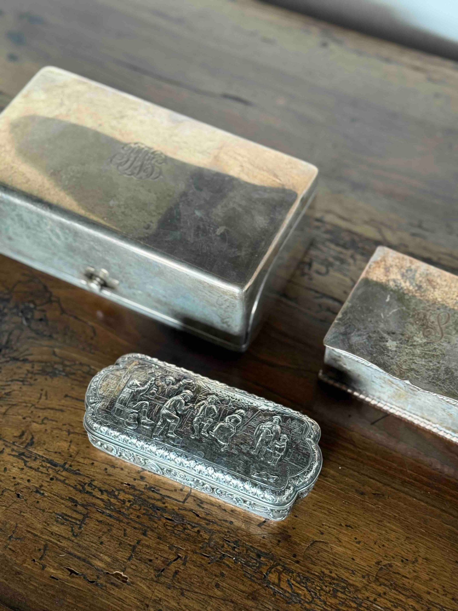 Collection of Three Sterling Silver Boxes, Early 20th Century - 2