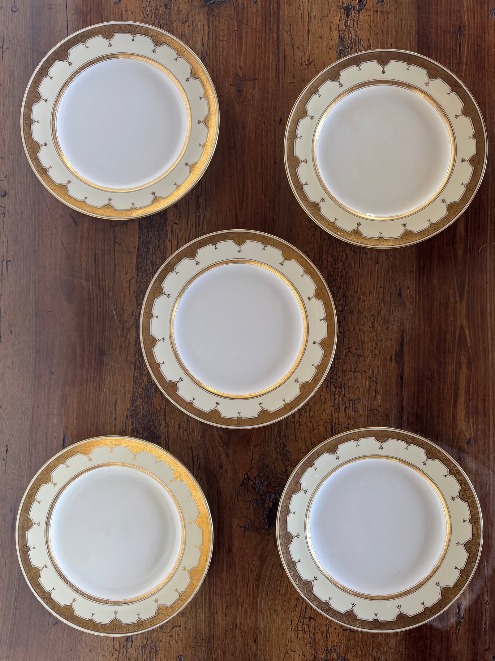 Set of Ten Copeland Spode Dinner and Dessert Plates in Two Patterns - 5