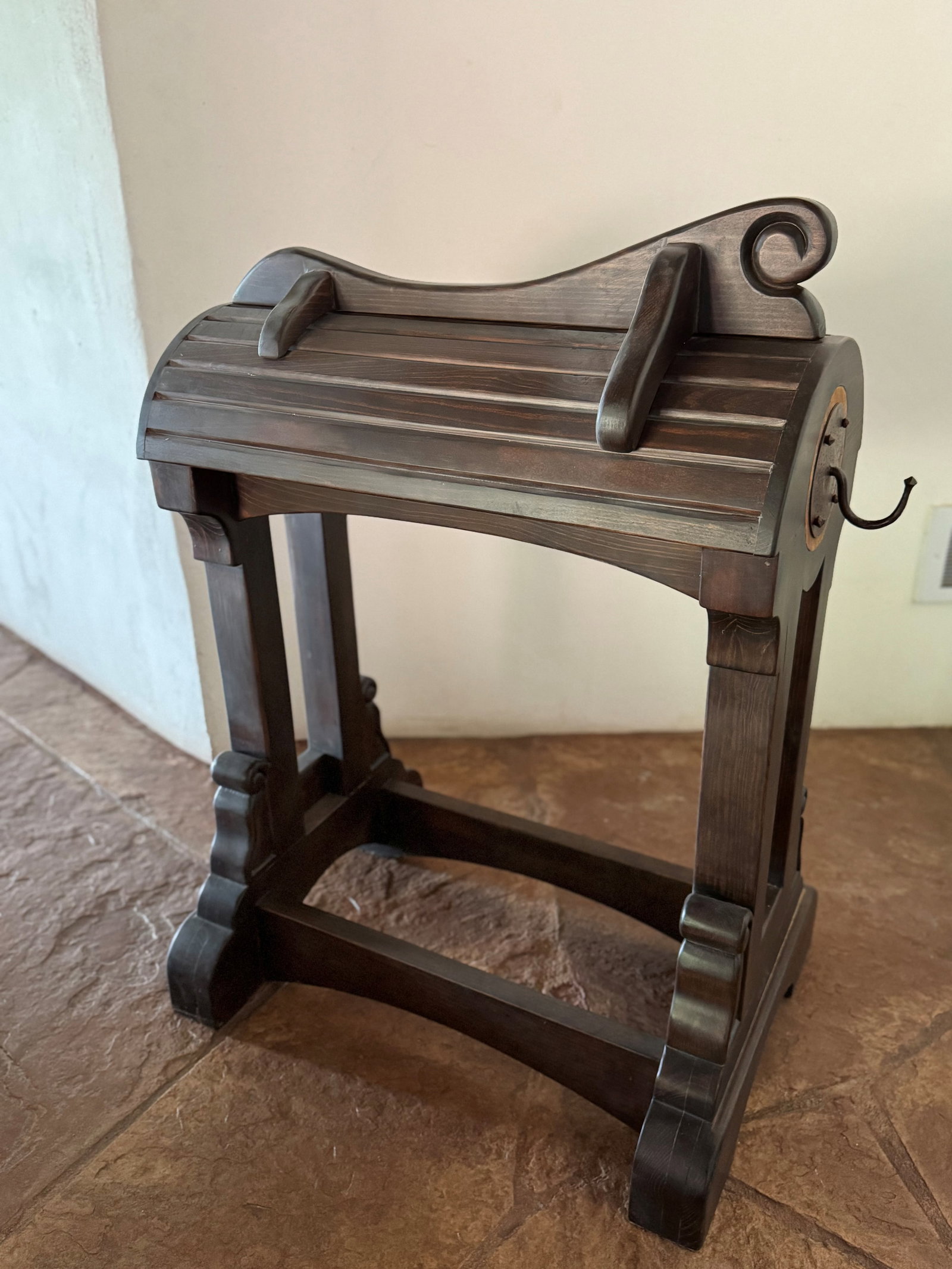 Hamley & Company Tooled Western Saddle on Custom Display Stand - 9