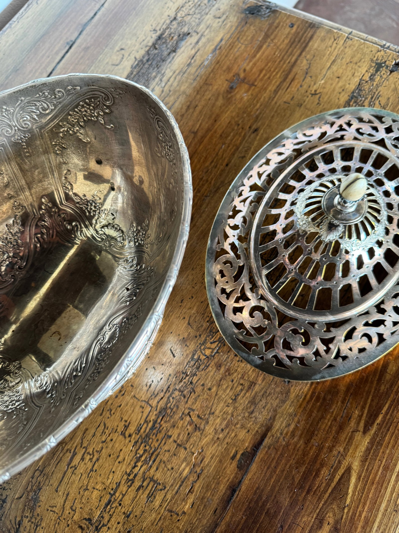 An Ornate Gorham Sterling Silver Footed Centerpiece Bowl with Reticulated Lid, Likely 19th Century - 3
