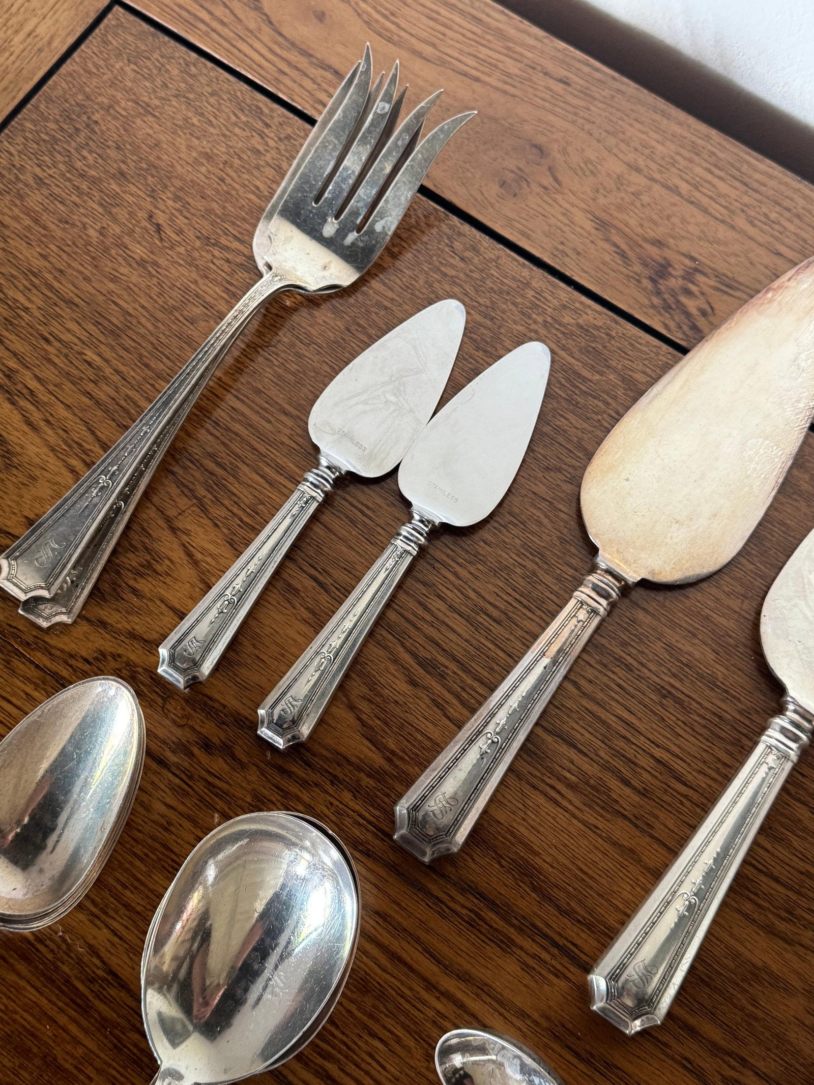 Colfax by Durigin-Gorham Sterling Silver Flatware Set, 268 pieces, S Monogram - 18