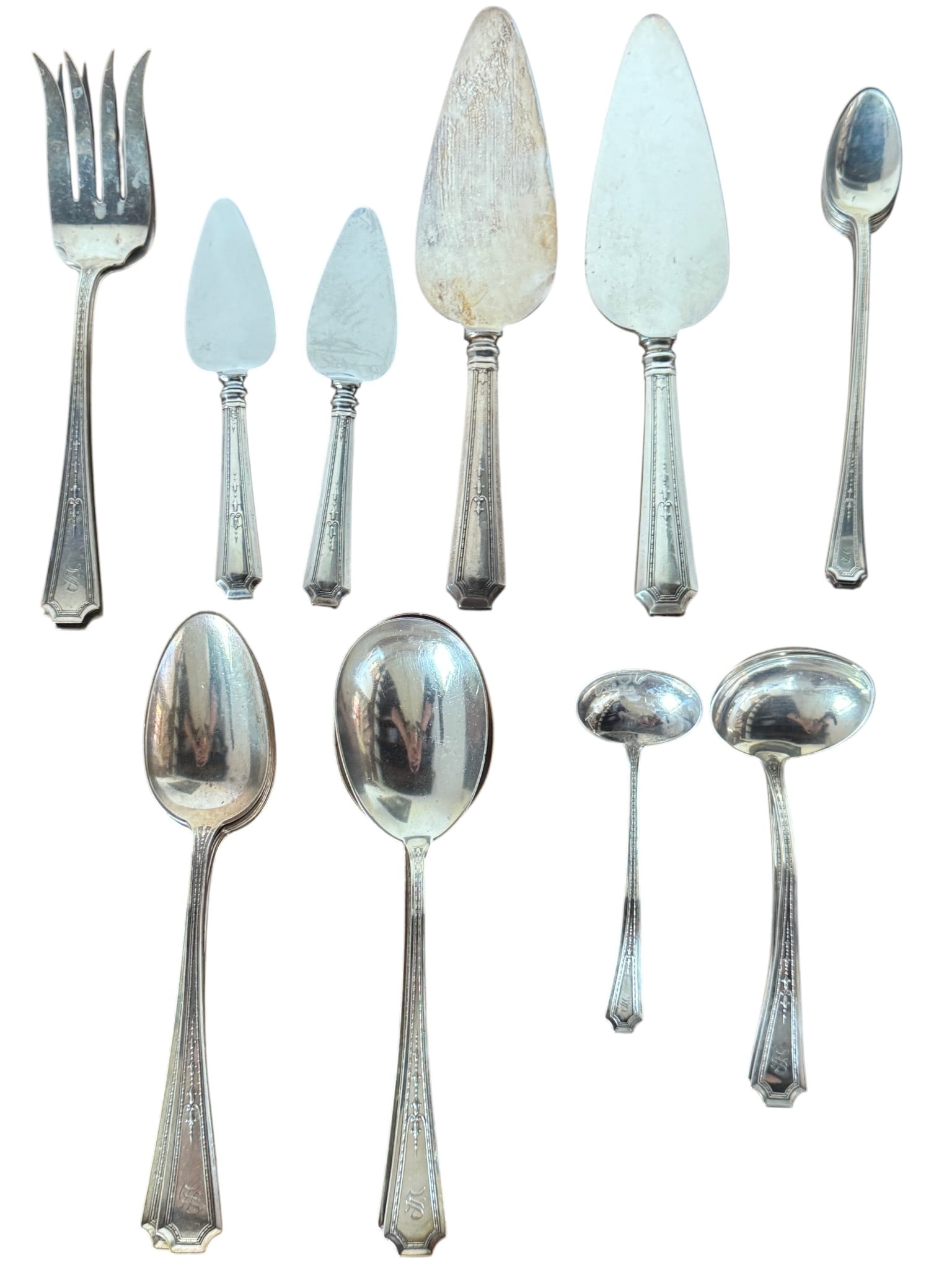 Colfax by Durigin-Gorham Sterling Silver Flatware Set, 268 pieces, S Monogram (1 of 19)