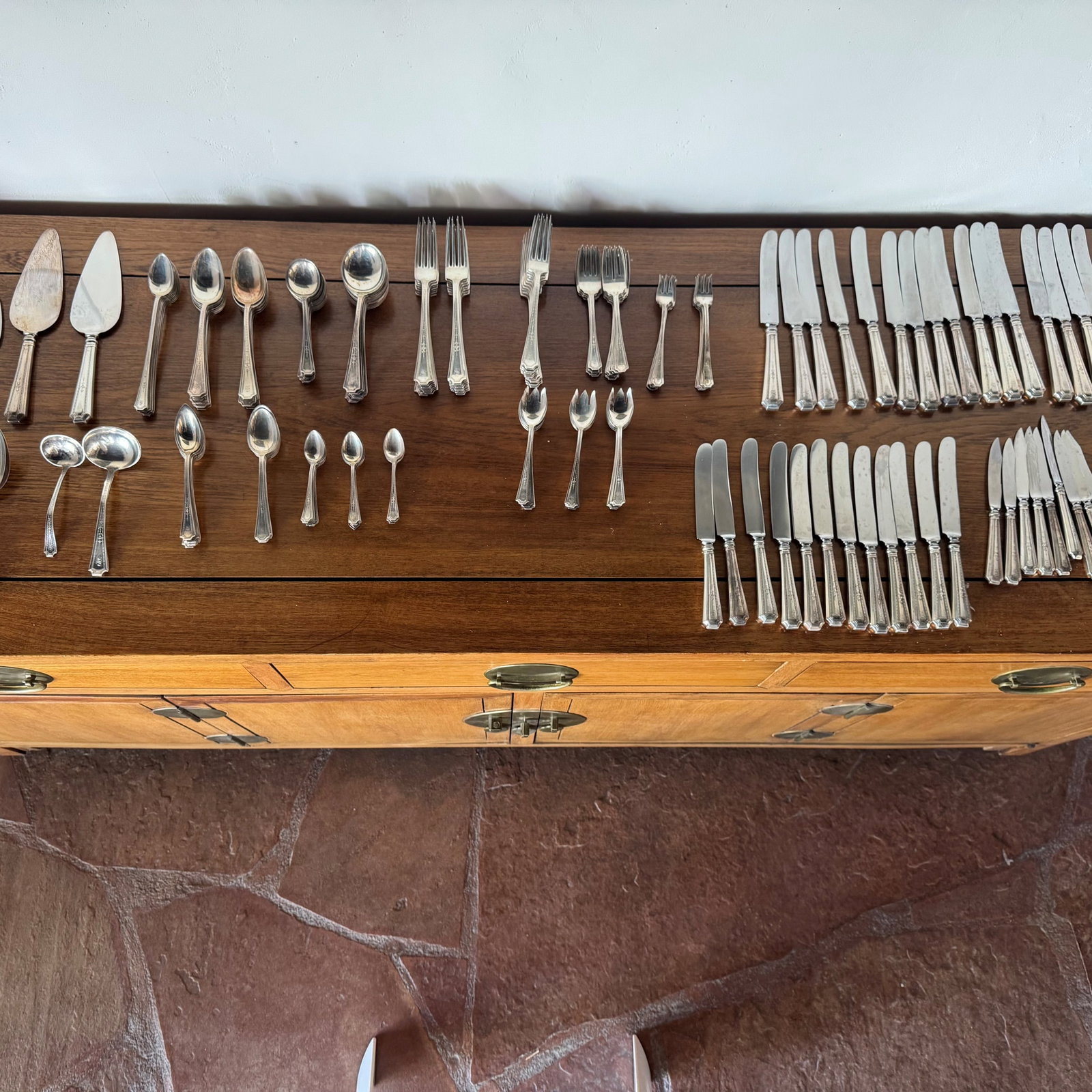 Colfax by Durigin-Gorham Sterling Silver Flatware Set, 268 pieces, S Monogram - 2
