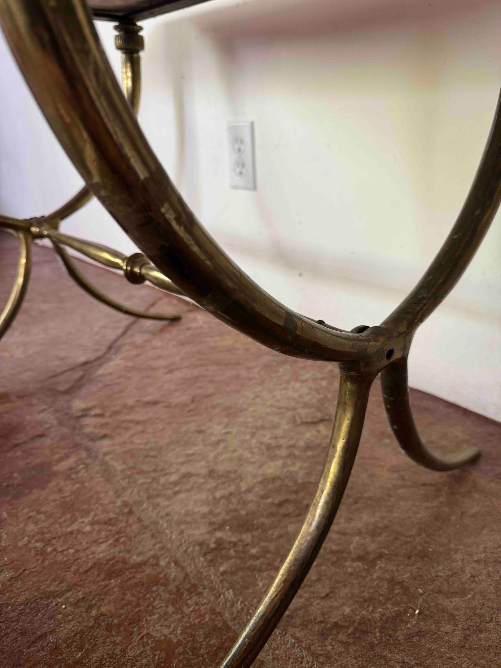 Pair of 20th Century Italian Neoclassical Gilt Bronze Mounted Rouge Marble Console Tables - 7
