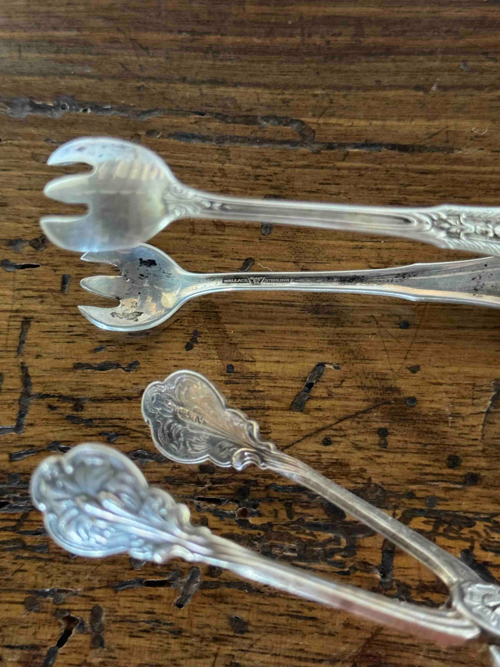 Pair of Victorian Sterling Silver Master Salt Cellars with Tongs - 6