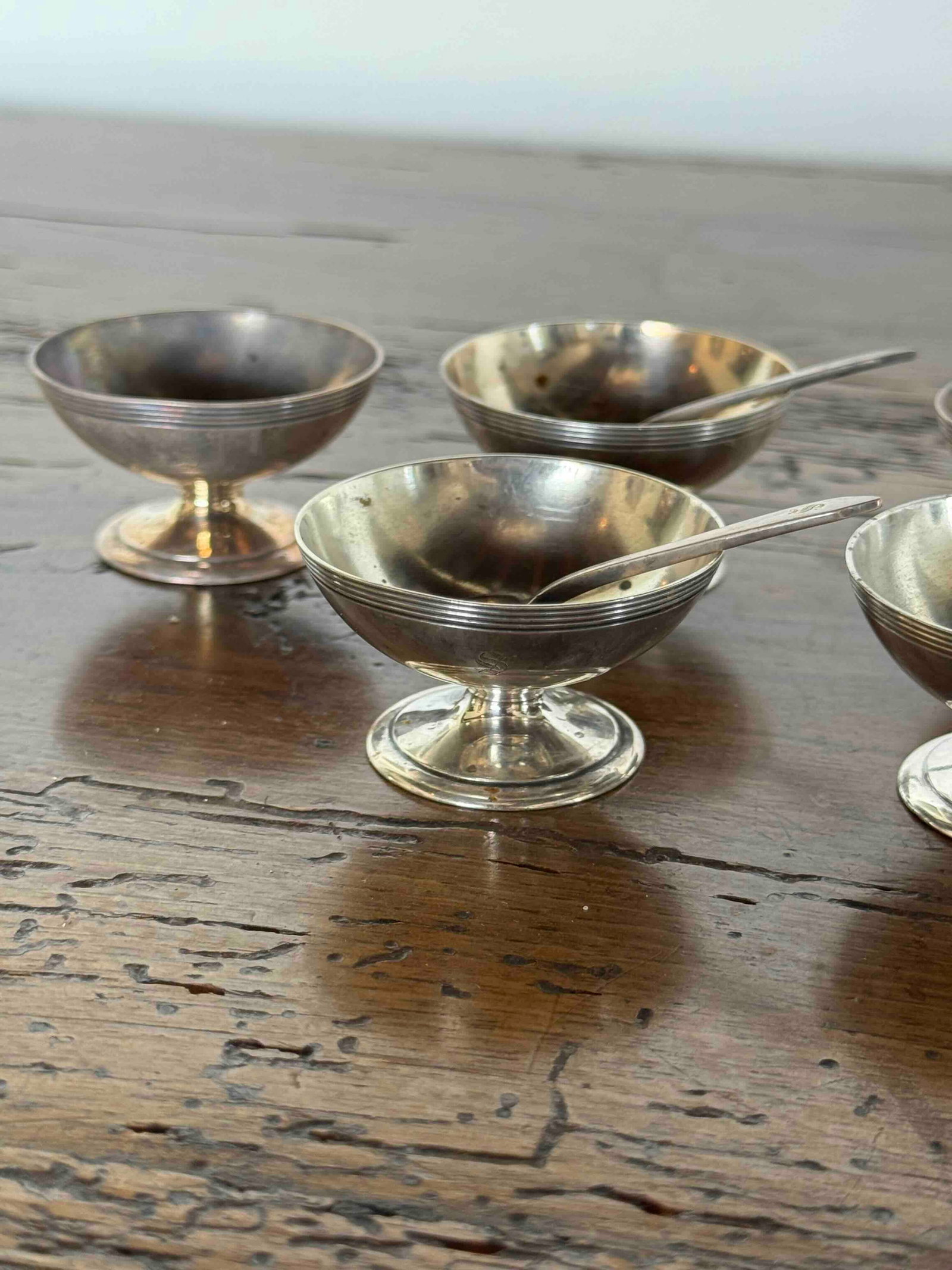 Set of Twelve Tiffany & Co. Sterling Silver Salt Cellars and Spoons - 2
