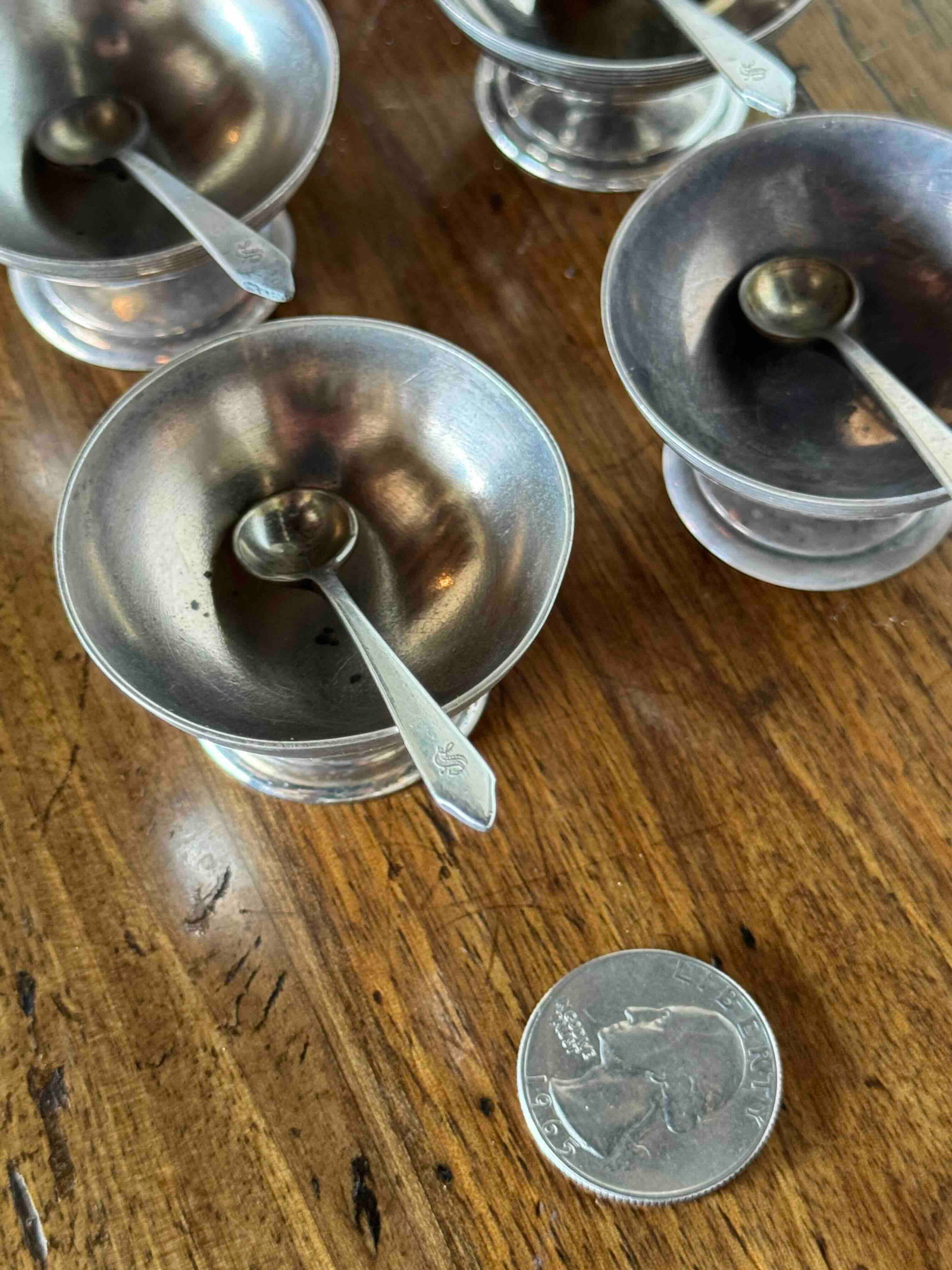 Set of Twelve Tiffany & Co. Sterling Silver Salt Cellars and Spoons - 3
