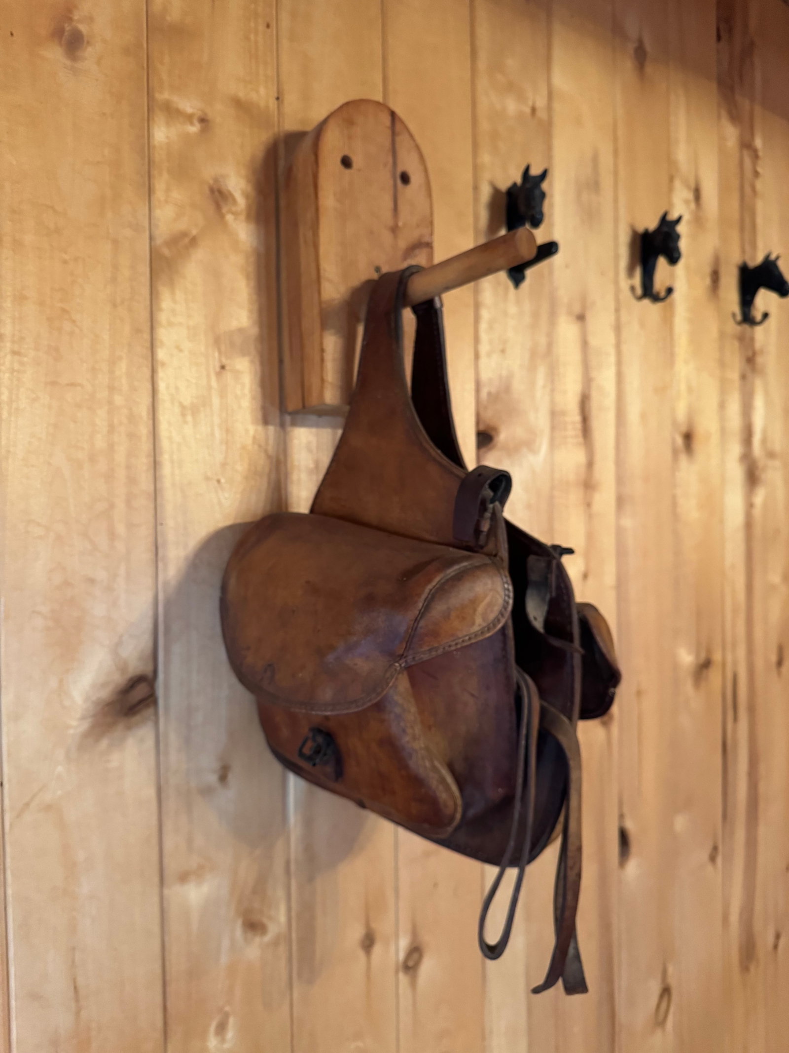 Collection of Antique Equestrian Tack, including Saddle Bags and Bridles - 4