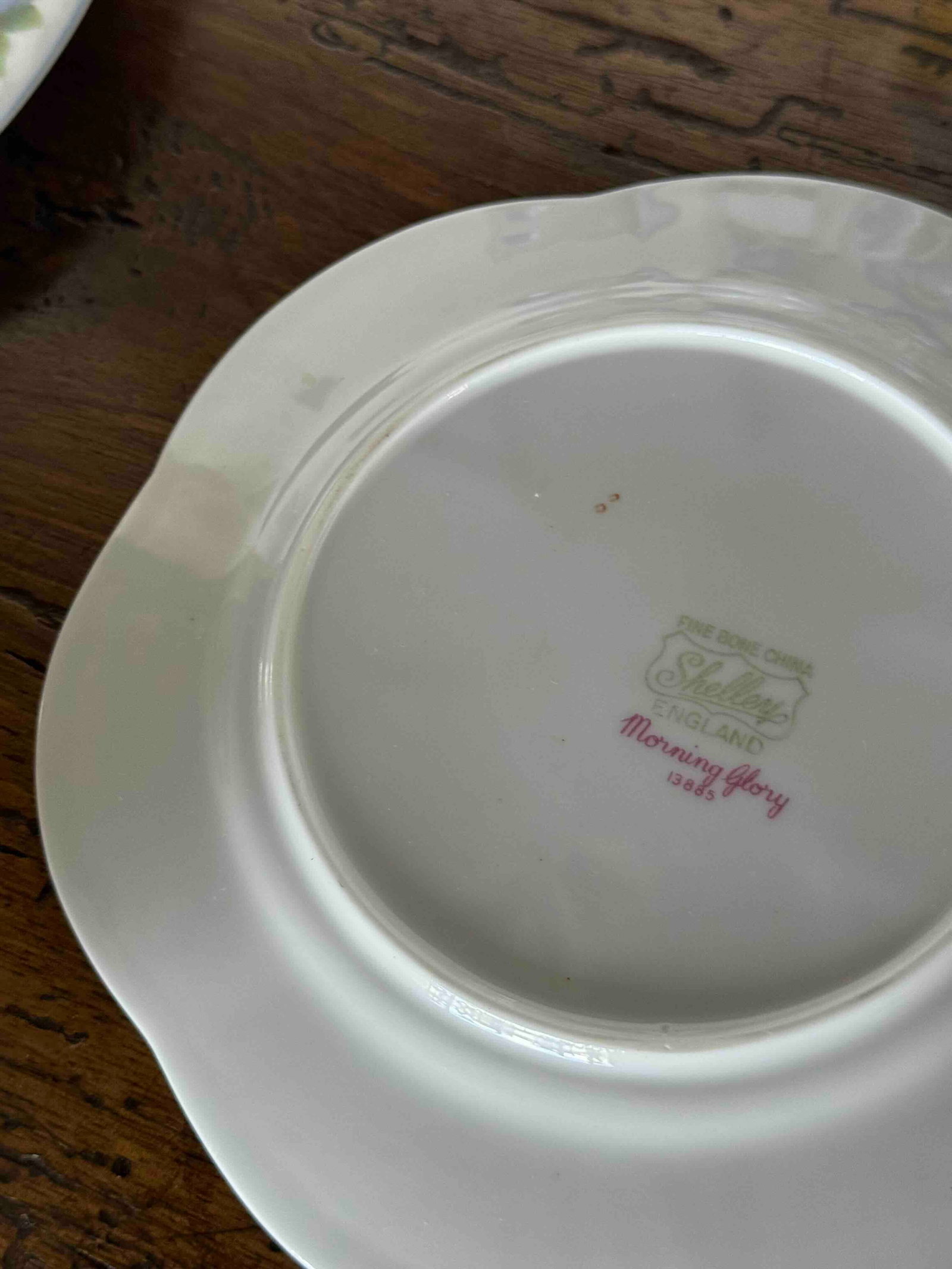 Shelley Fine Bone China "Morning Glory" Partial Breakfast Set - 4