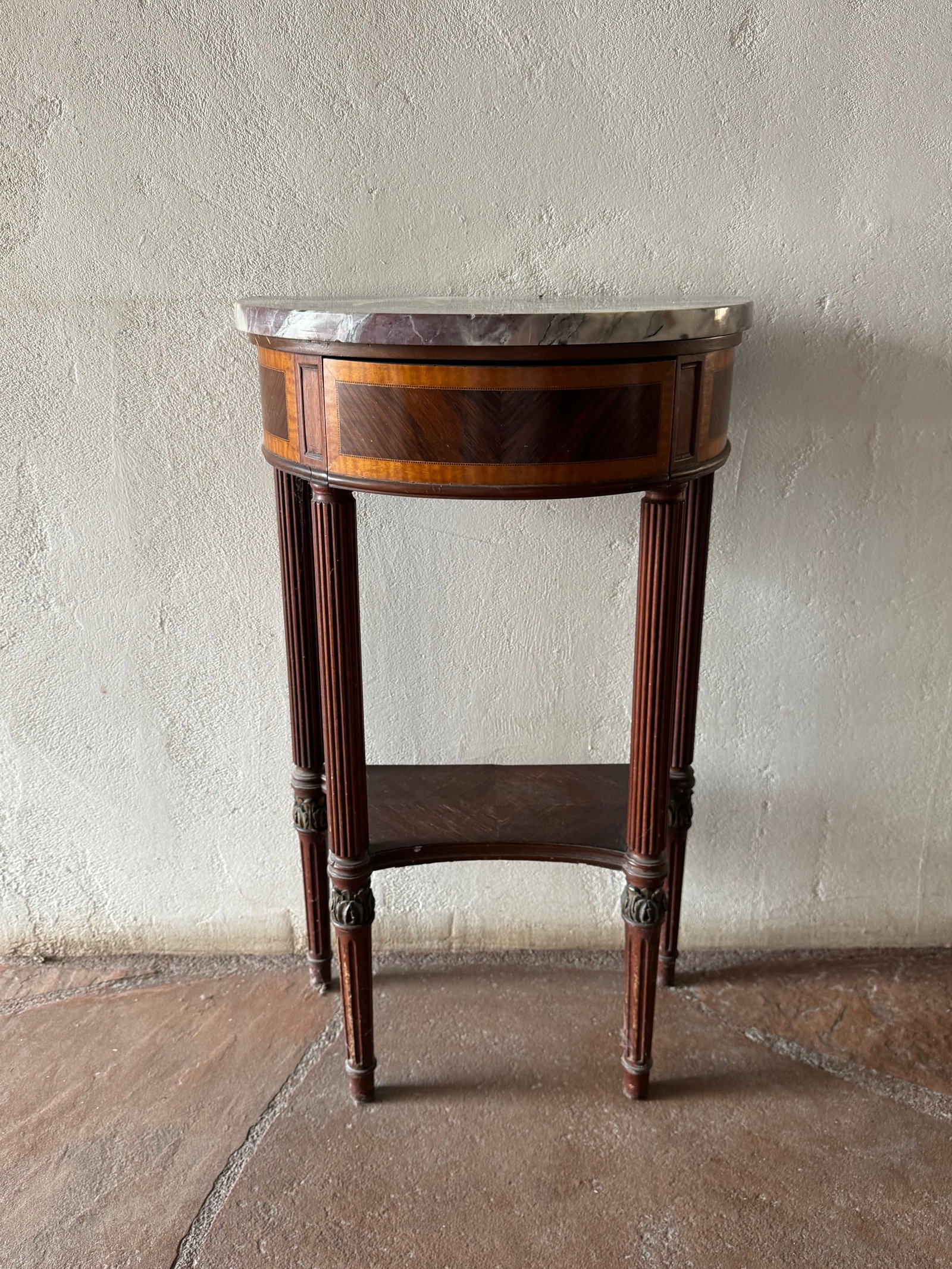 Stack & Rassell & Co. Neoclassical Demilune Console Table - 2