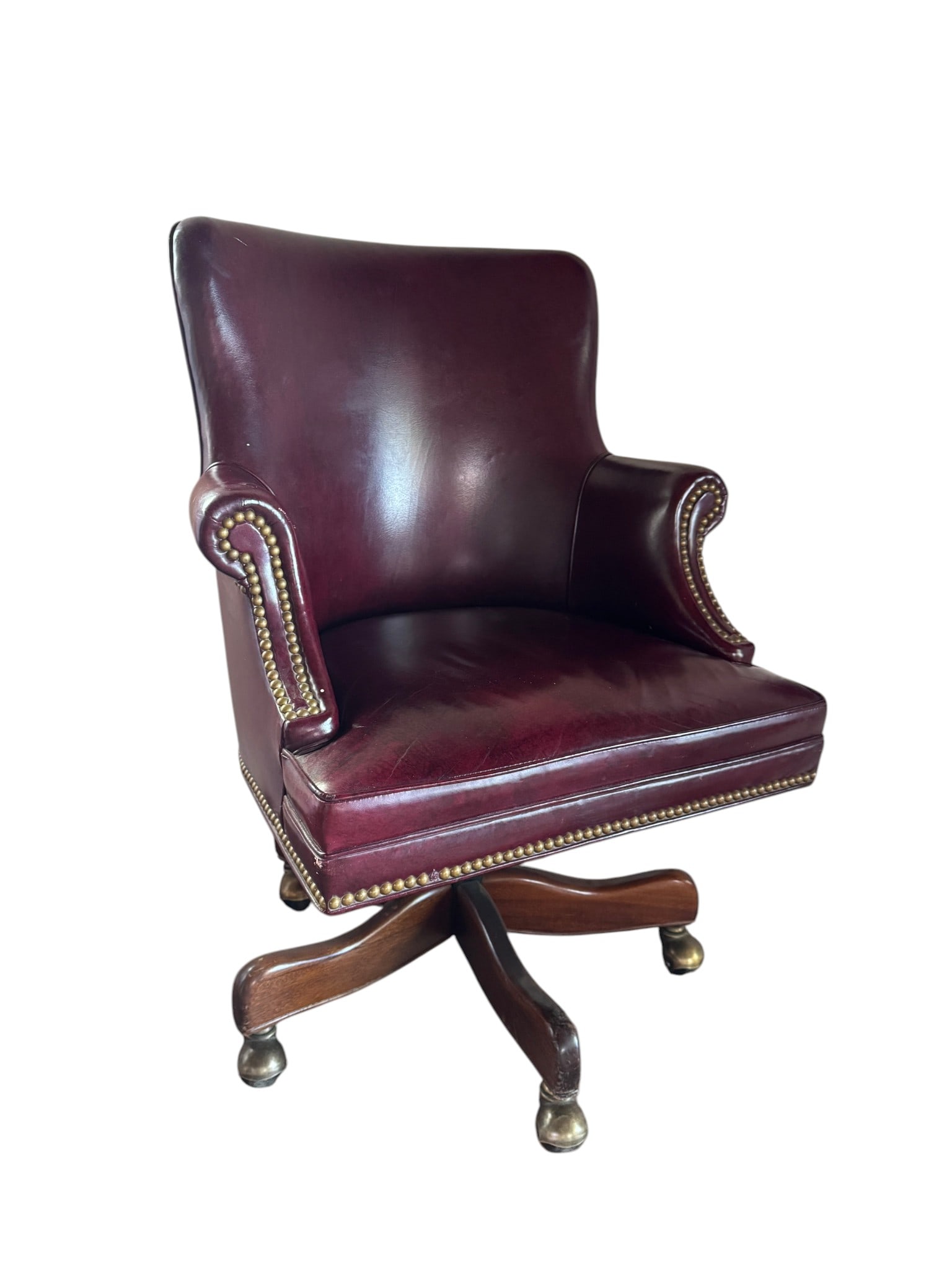 Hancock & Moore Tufted Leather Swivel Office Chair (1 of 2)