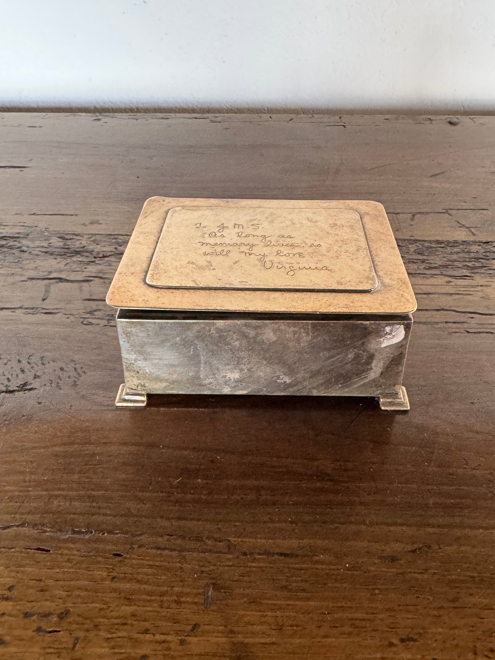 Sterling Silver Engraved Trinket Box - 2