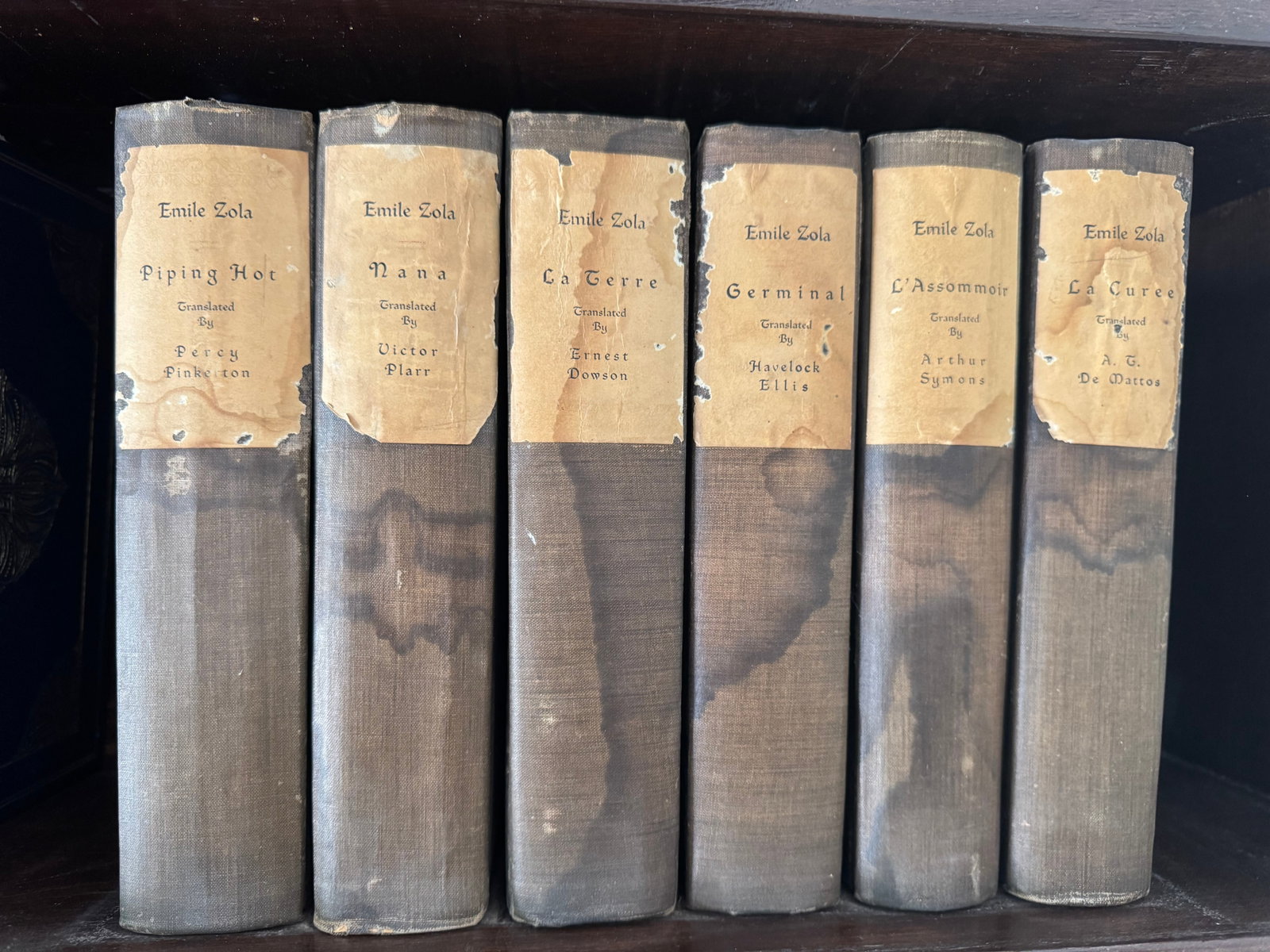 Six Volumes of Emile Zola, Boni and Liveright, 1924 - 2