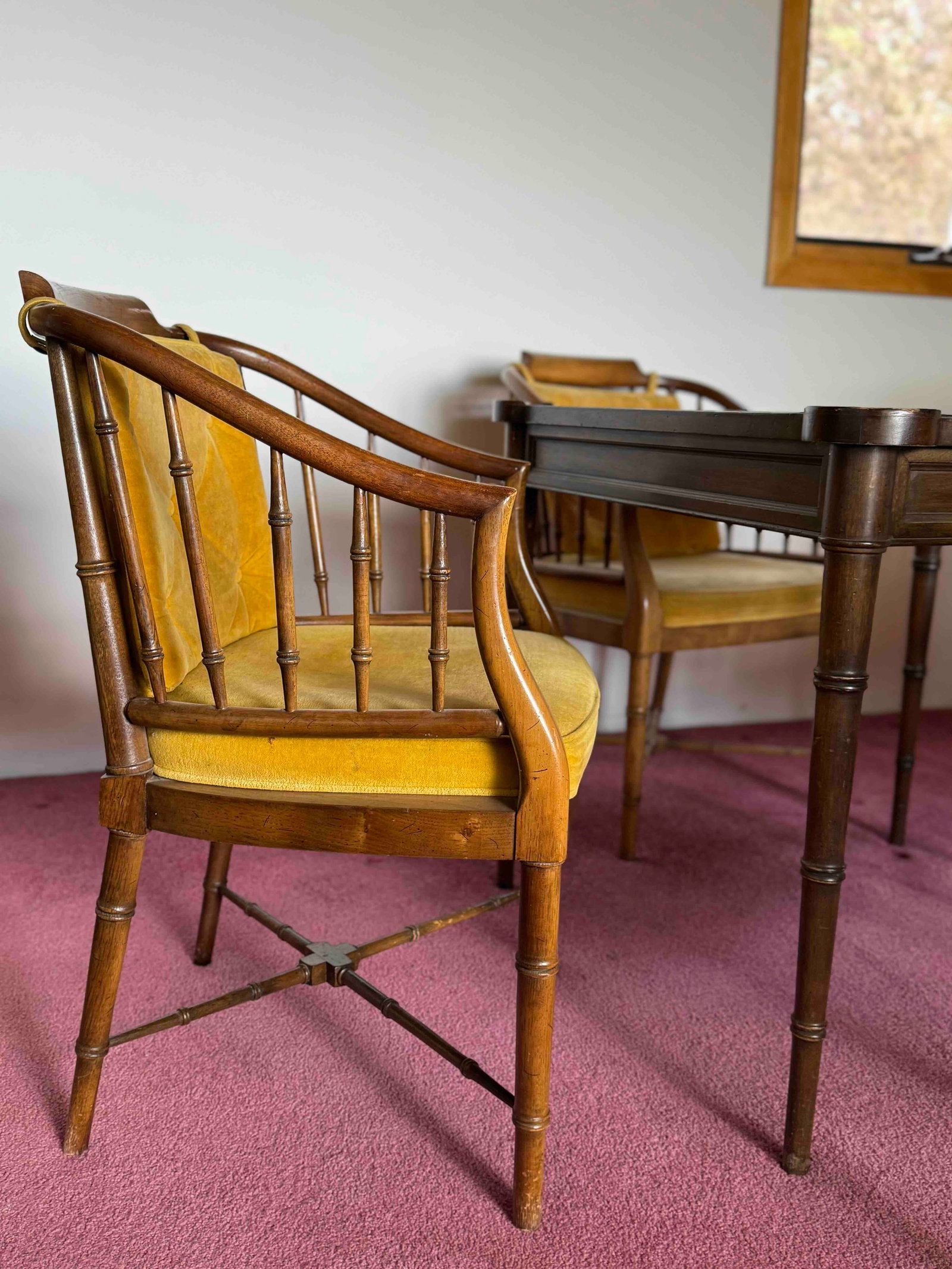 Vintage Drexel Games Table & Chairs - 7