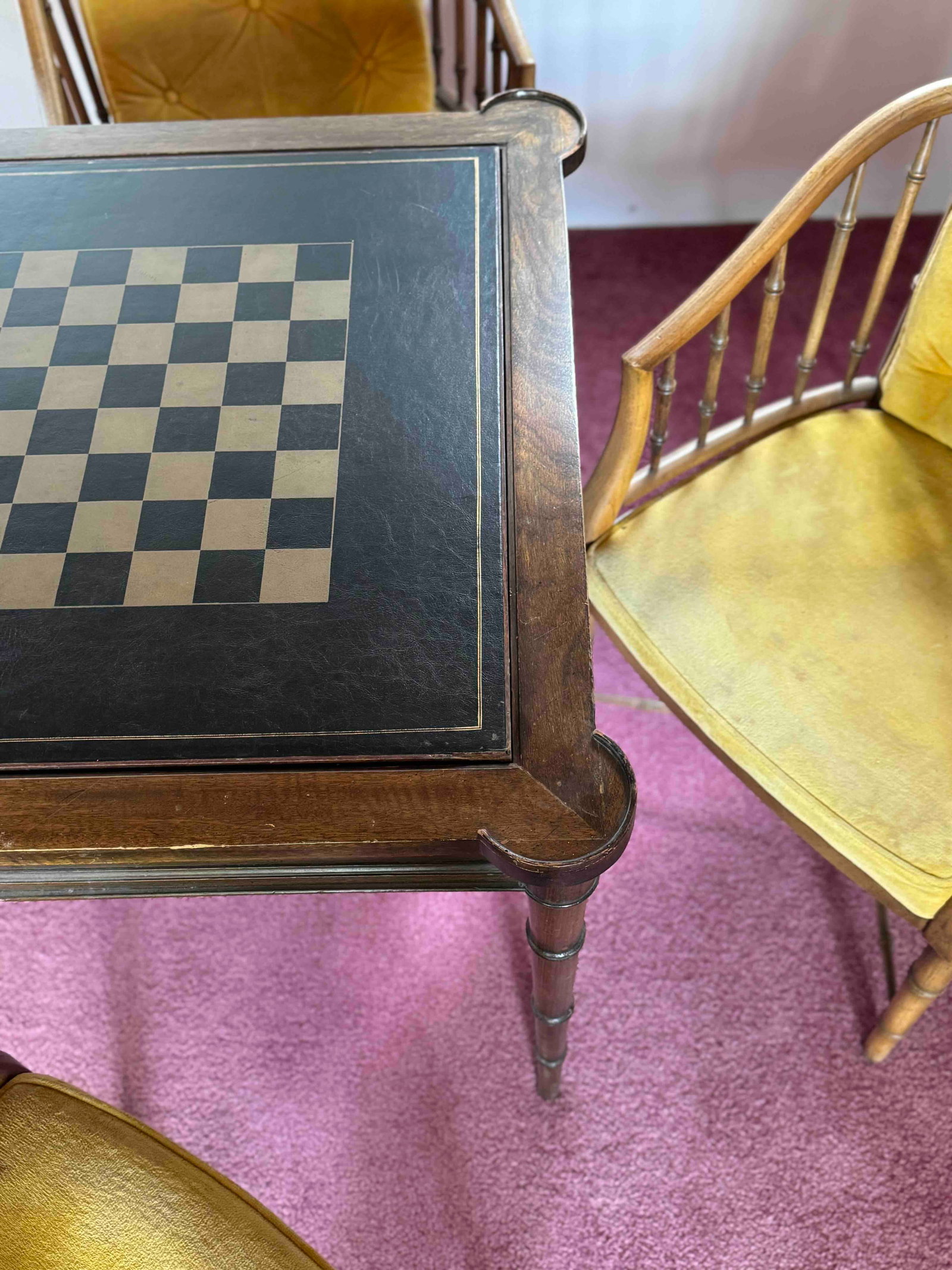 Vintage Drexel Games Table & Chairs - 8