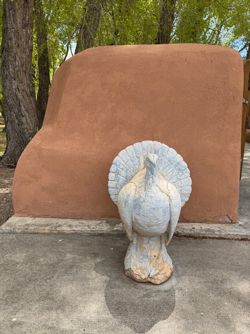 Concrete Turkey Garden Statues, Pair - 2