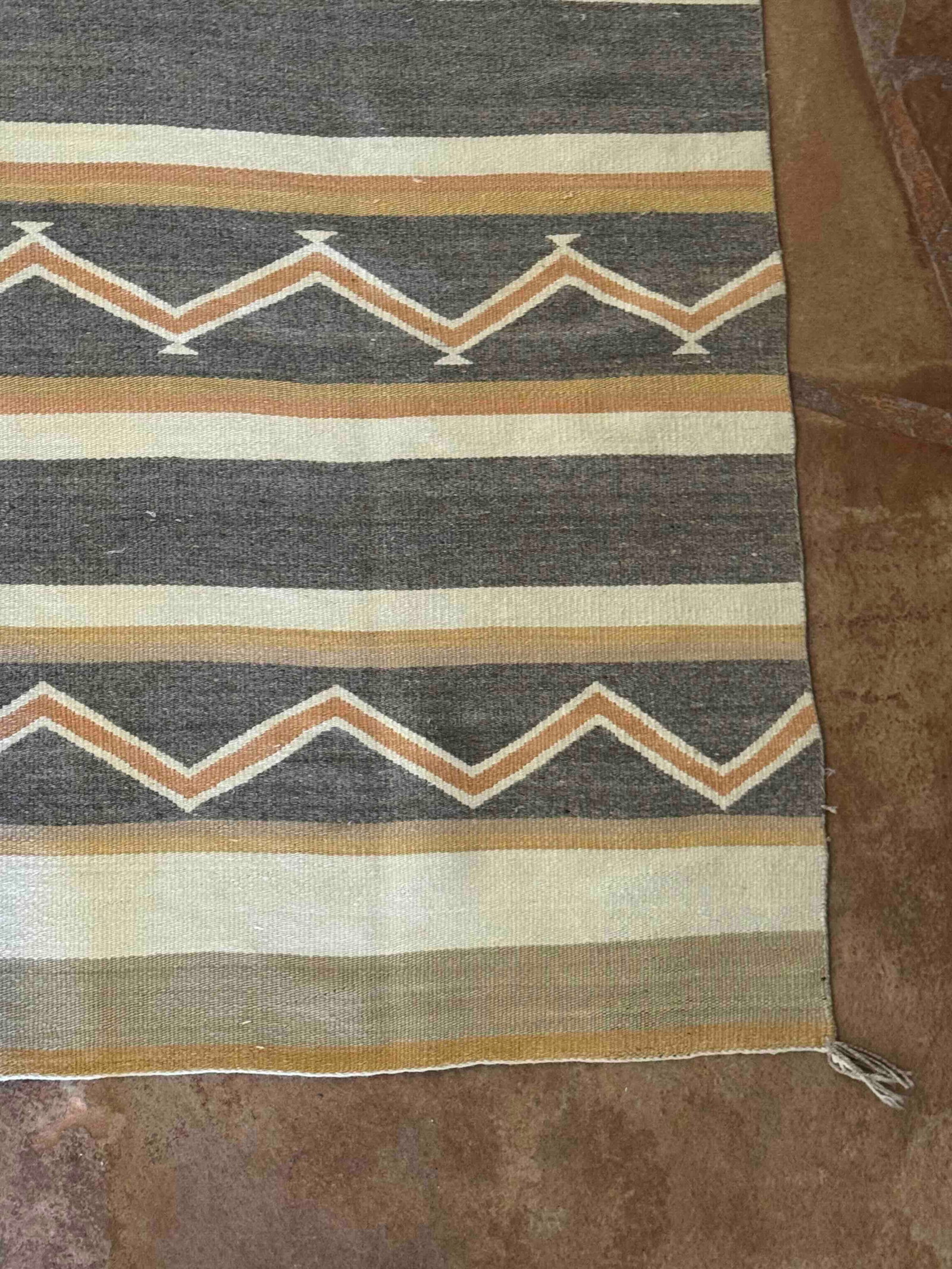 Native American Style Woven Wool Rug - 4