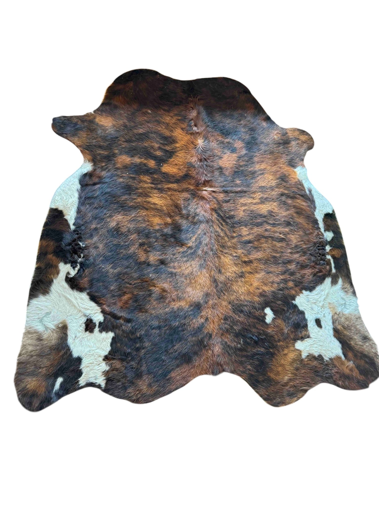 Brindle and White Cowhide Rug (1 of 3)