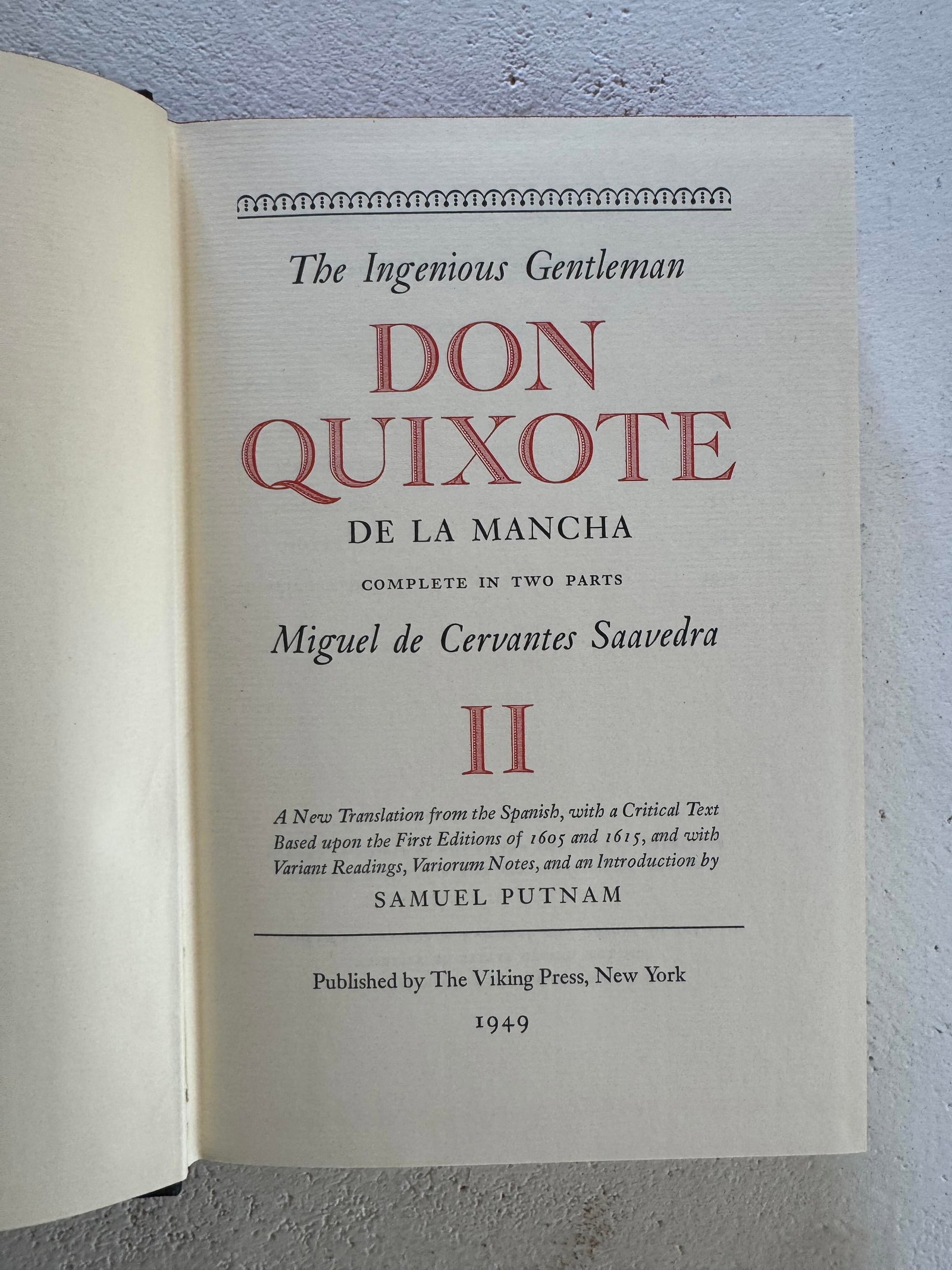 Don Quixote by Miguel de Cervantes Saavedra, The Putnam Translation, The Viking Press, 1949, Two ... - 4