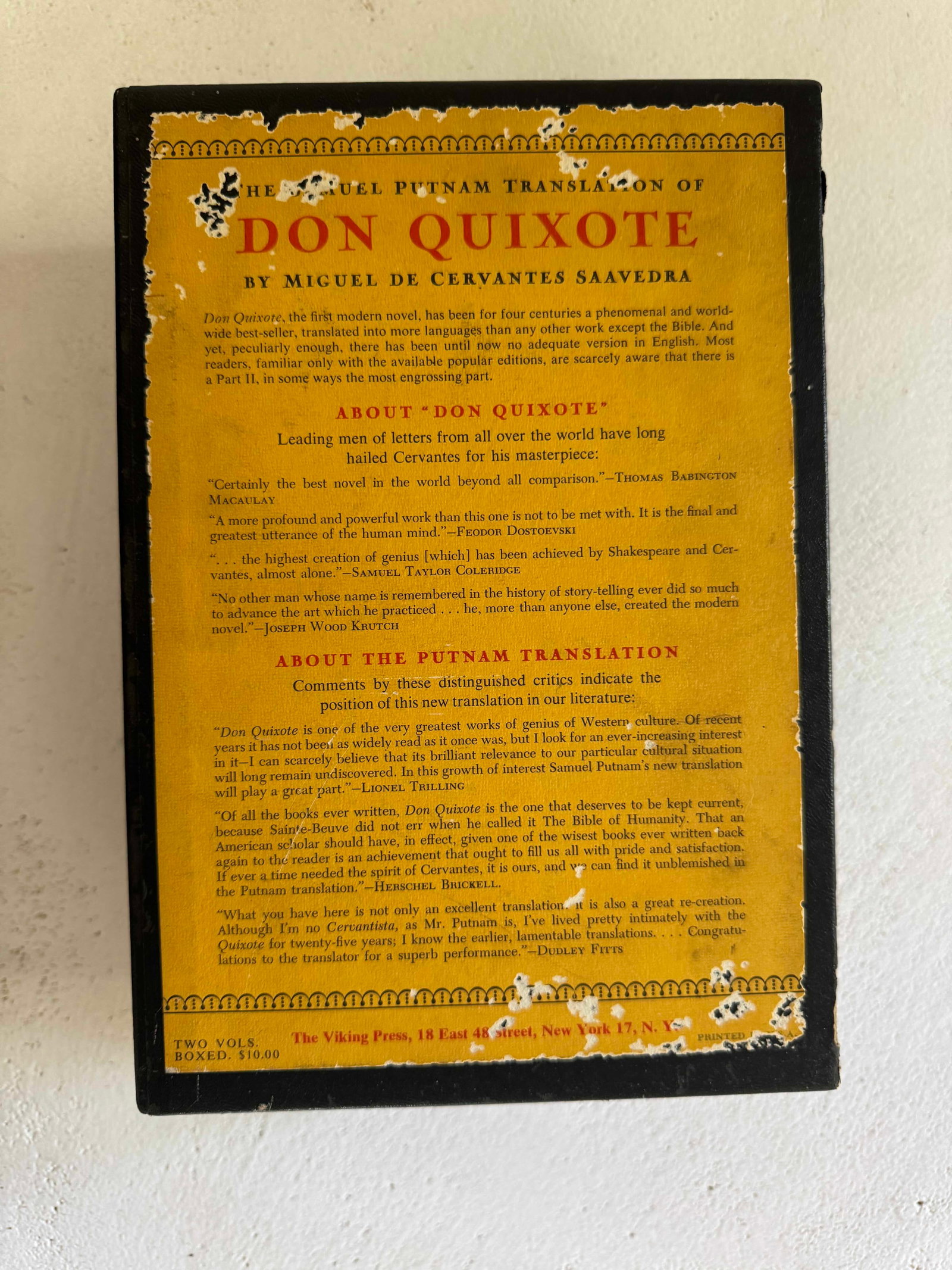 Don Quixote by Miguel de Cervantes Saavedra, The Putnam Translation, The Viking Press, 1949, Two ... - 5