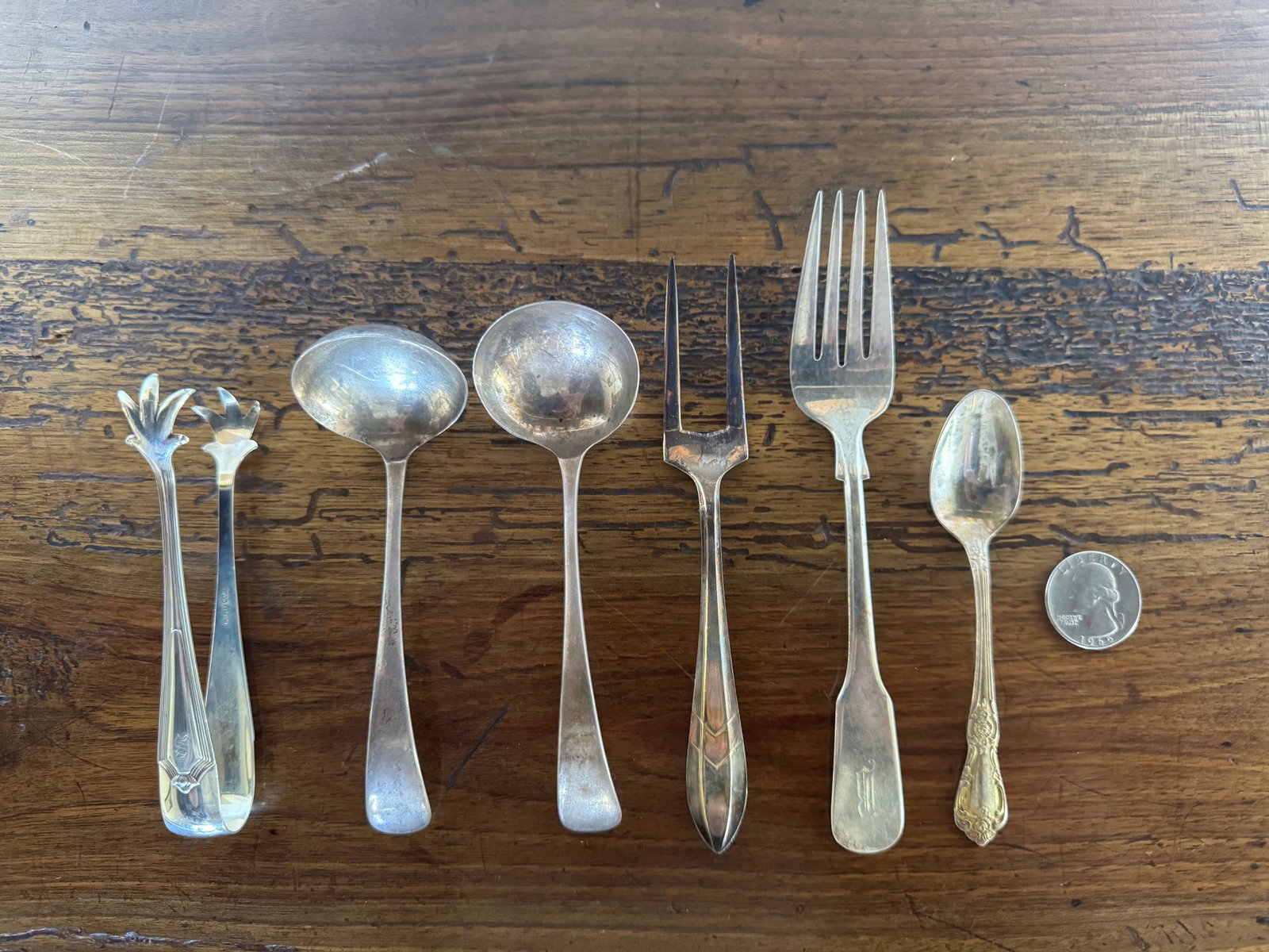 Collection of Antique Sterling Silver Utensils - 2