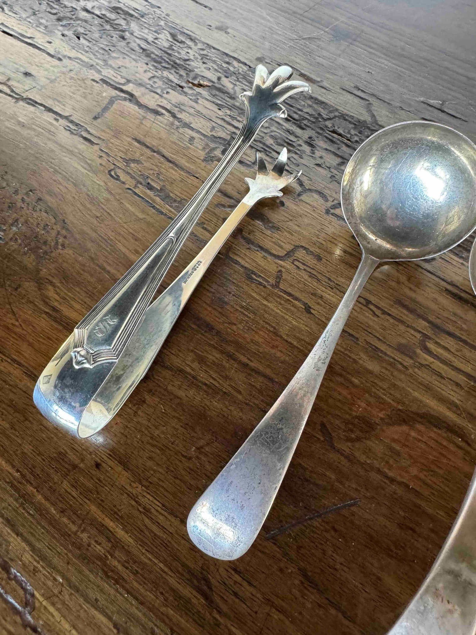 Collection of Antique Sterling Silver Utensils - 3