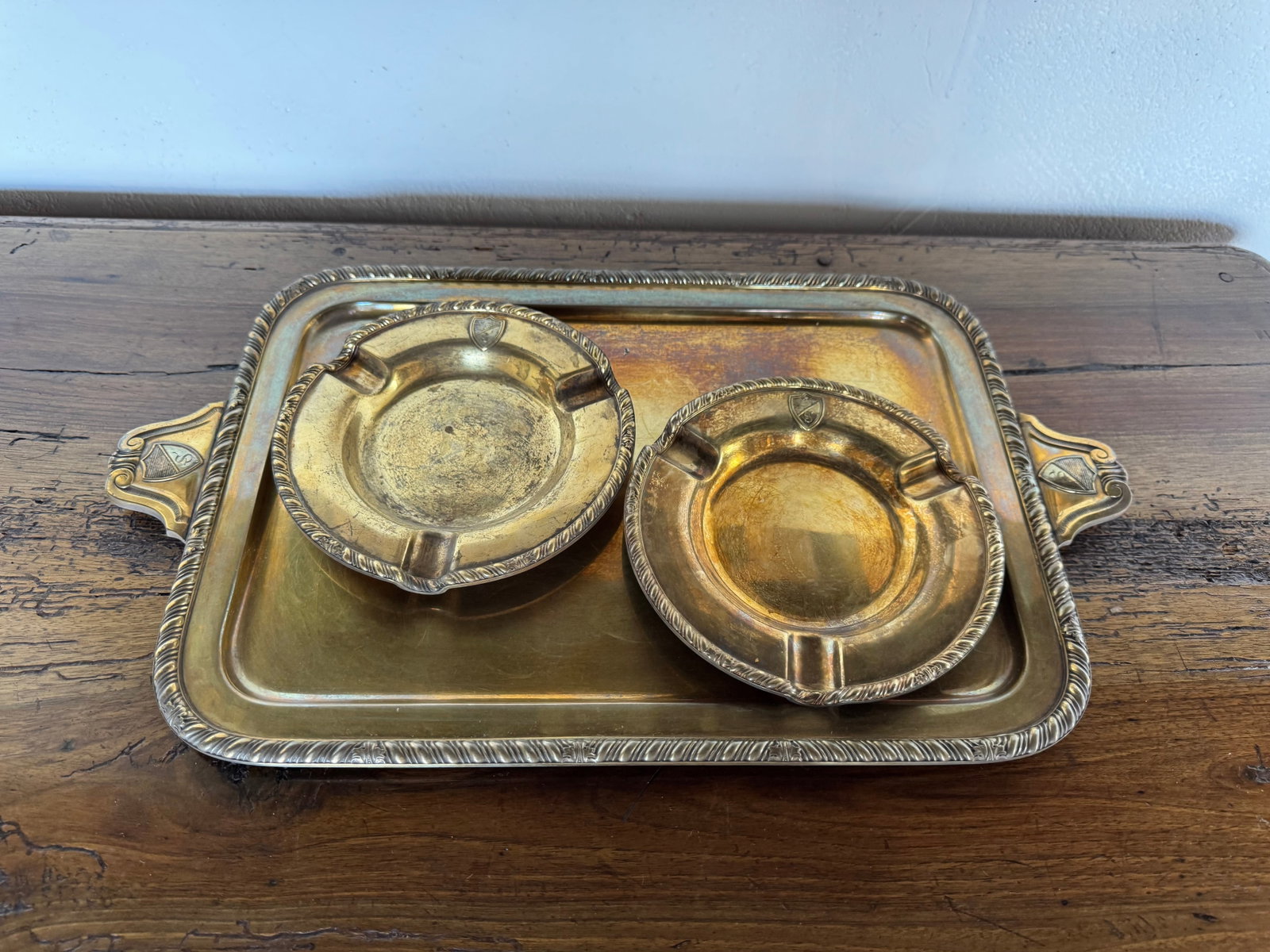 Three-Piece Silver Soldered Smoking Set with German Marks - 2