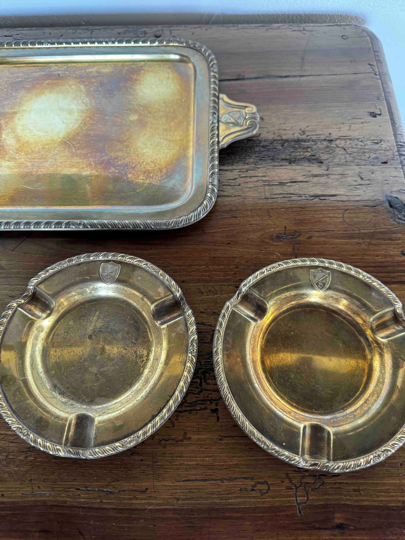 Three-Piece Silver Soldered Smoking Set with German Marks - 3