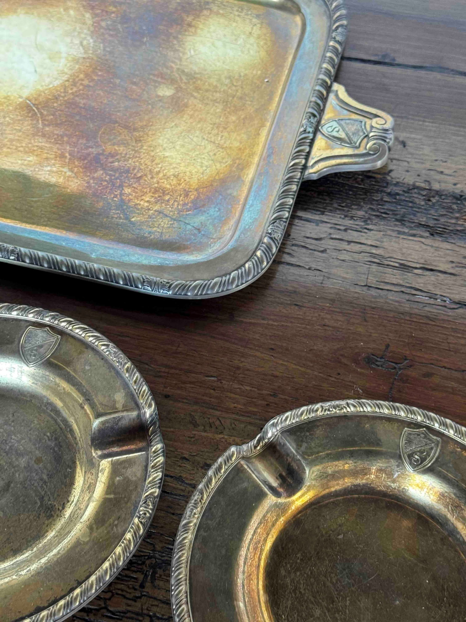 Three-Piece Silver Soldered Smoking Set with German Marks - 4