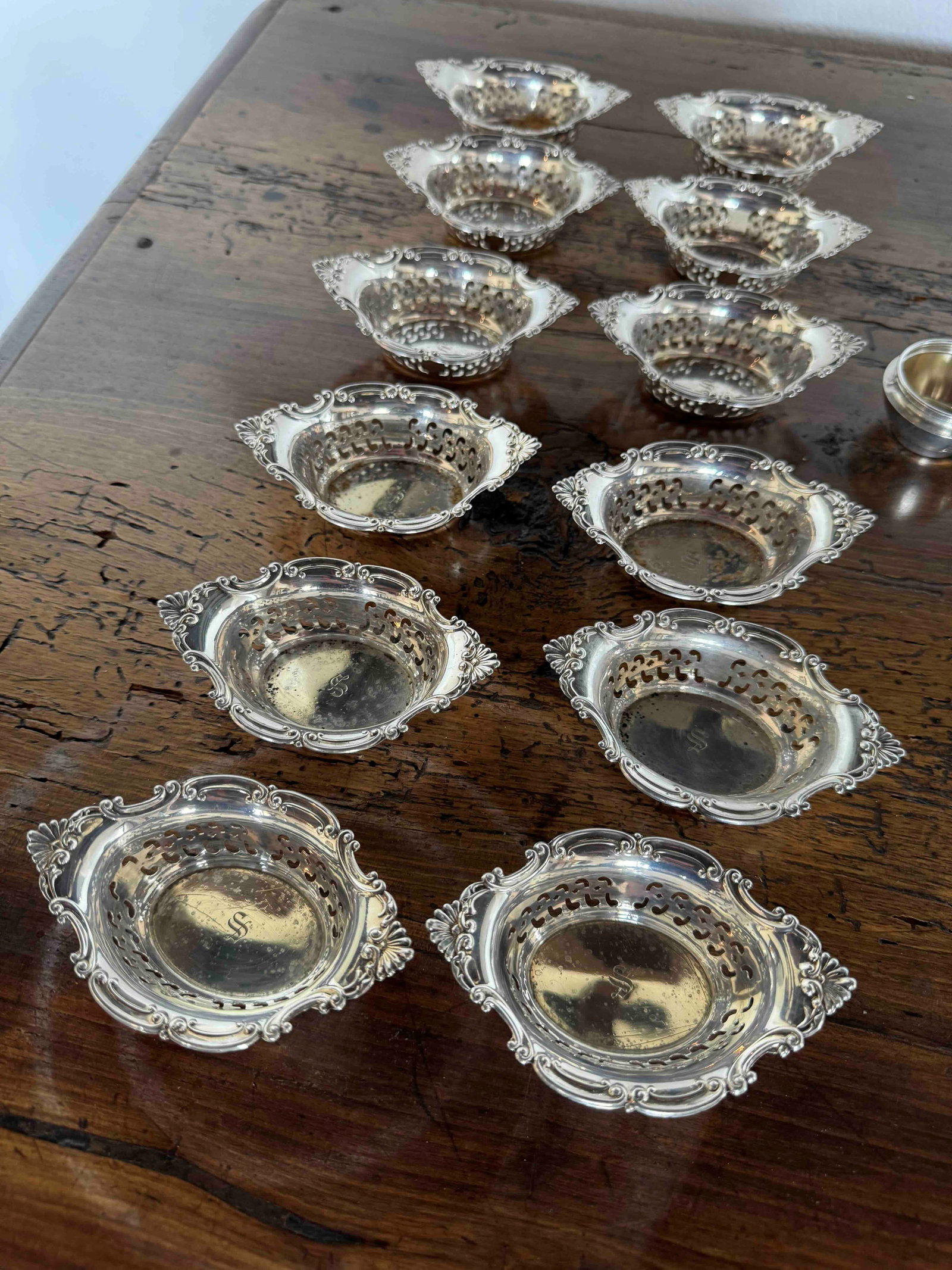 Collection of Sterling Silver Butter Dishes, Cordials, and Spoons - 3
